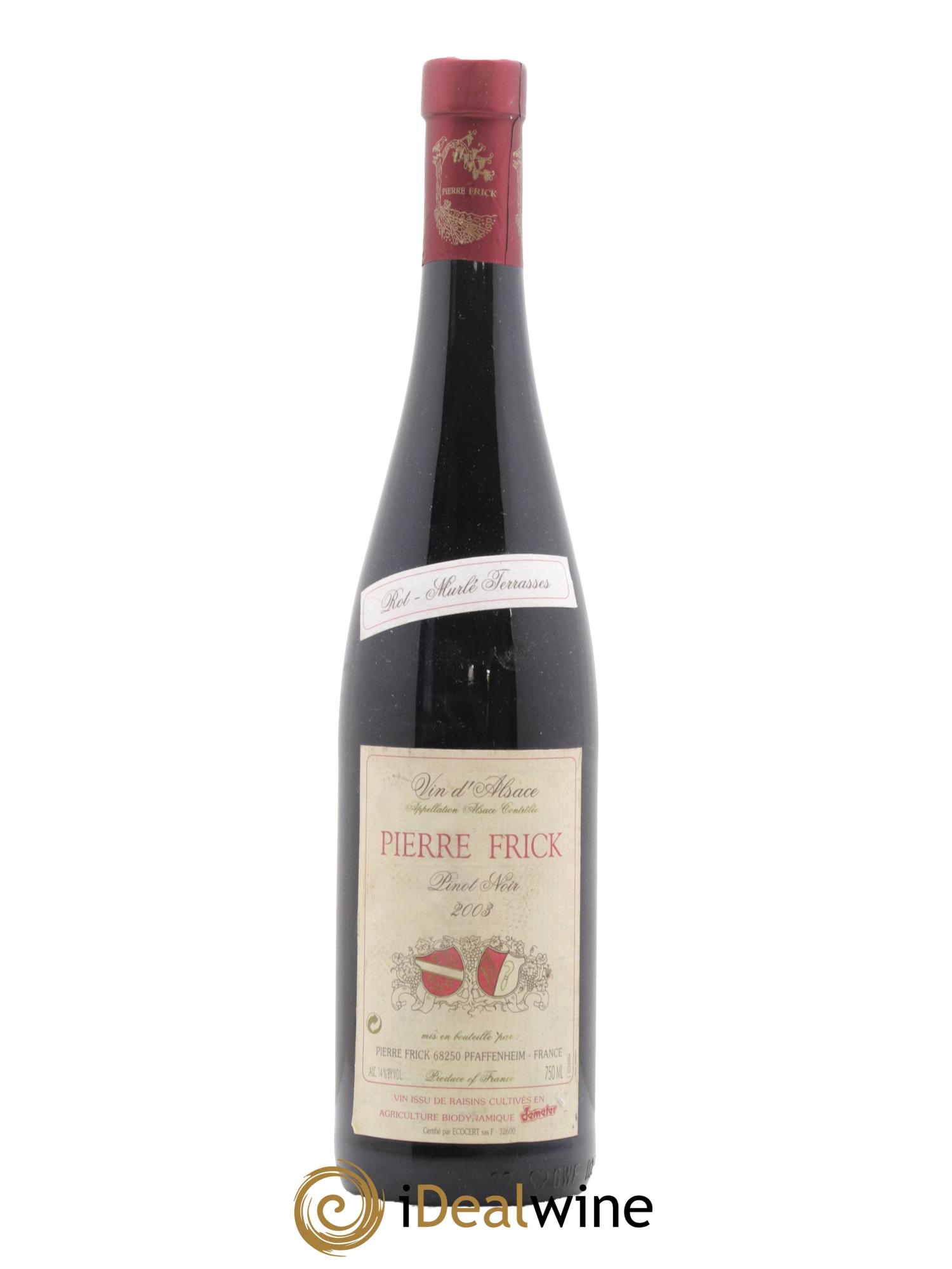 Alsace Rot - Murlé Terrasses Pinot Noir Domaine Pierre Frick 2003 - Lot of 1 bottle - 0