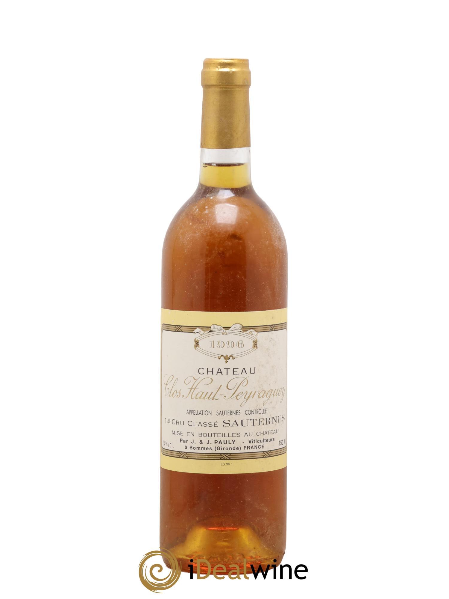 Clos Haut-Peyraguey 1er Grand Cru Classé 1996 - Lot of 1 bottle - 0