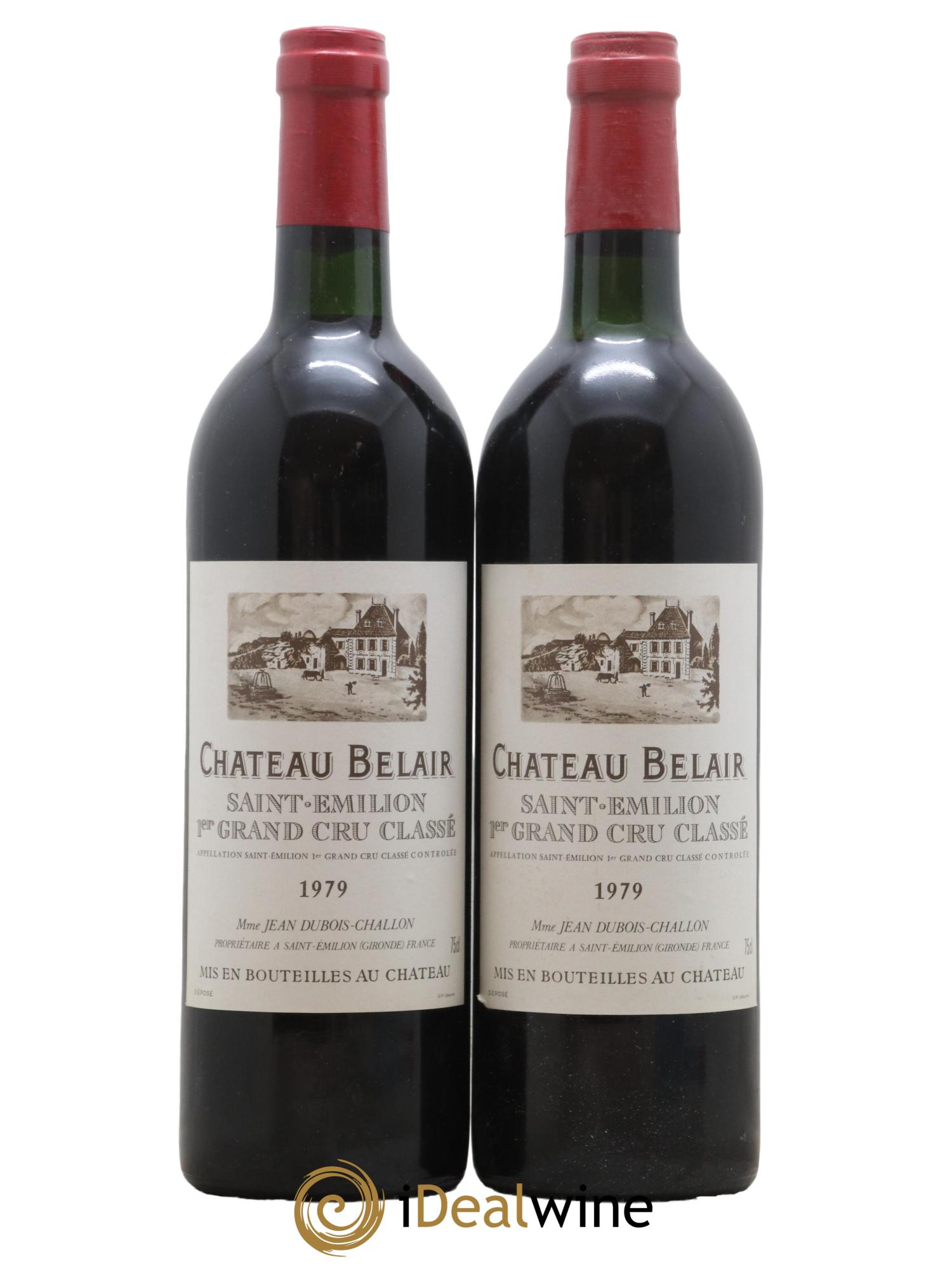 Château Belair (Belair-Monange) 1er Grand Cru Classé B 1979 - Lot de 2 bouteilles - 0
