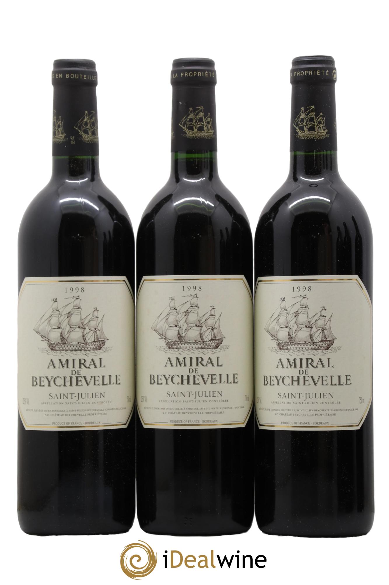 Amiral de Beychevelle Second Vin 1998 - Lot de 6 bouteilles - 1