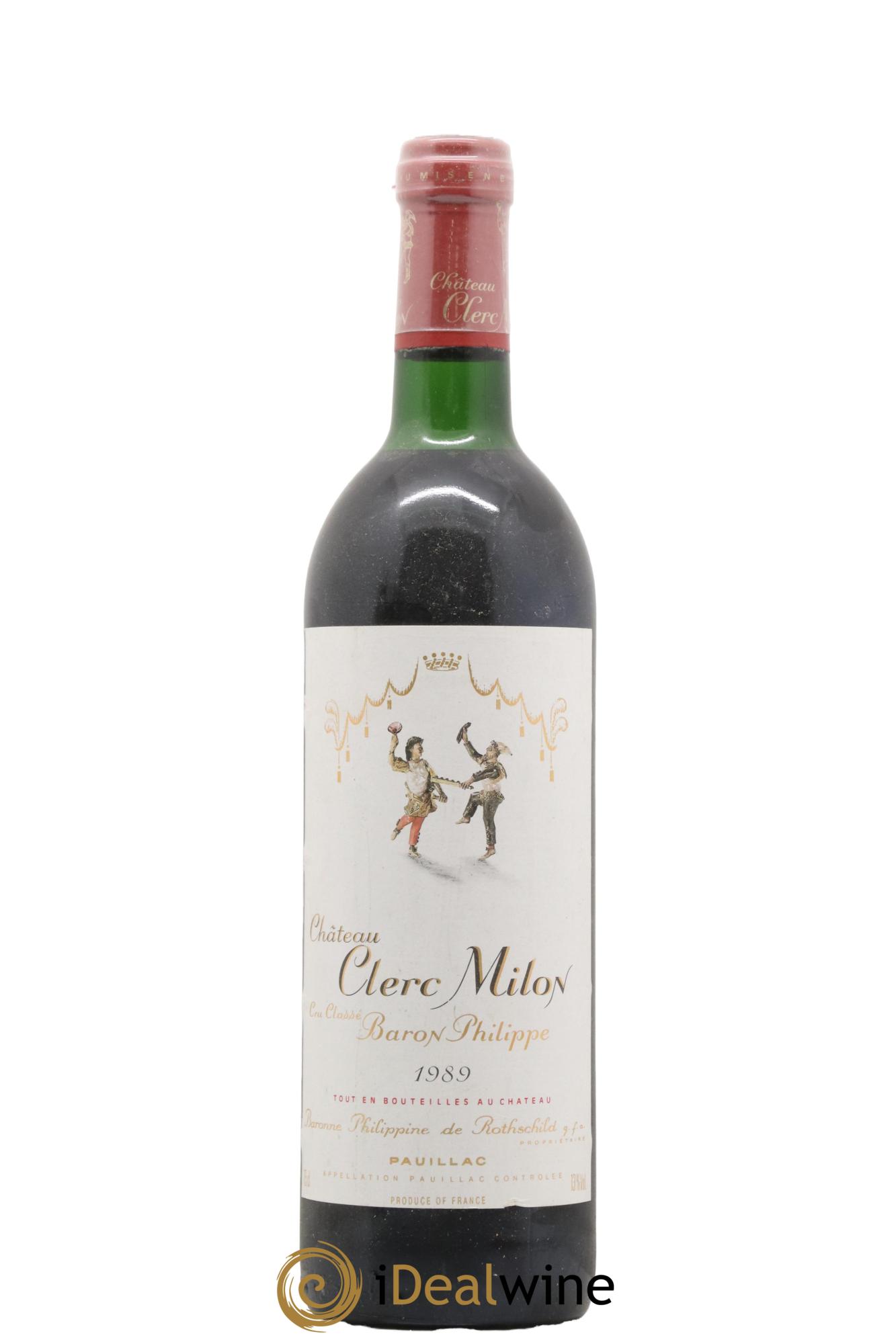 Château Clerc Milon 5ème Grand Cru Classé 1989 - Lot de 1 bouteille - 0