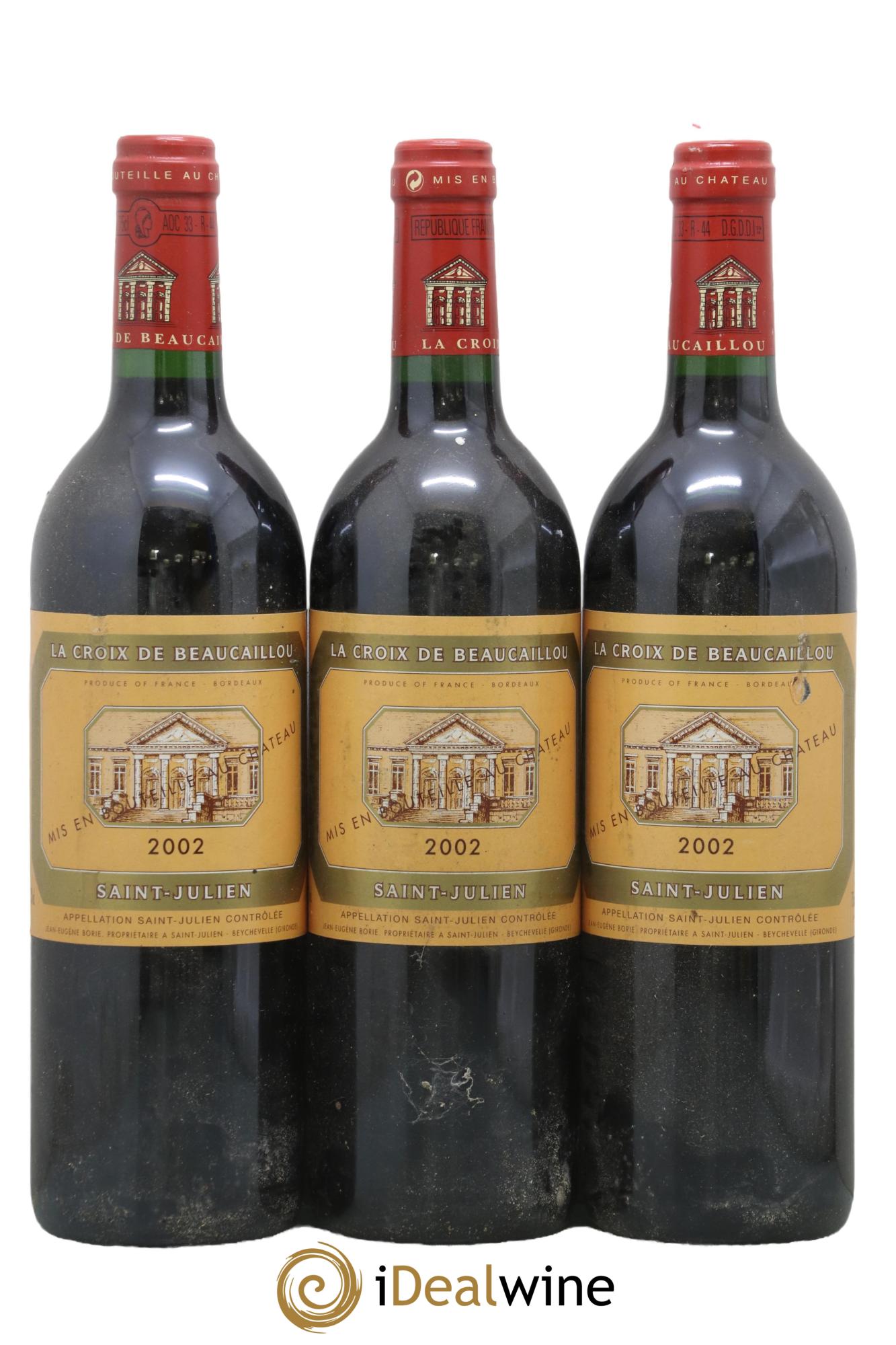 La Croix de Beaucaillou Second Vin 2002 - Posten von 3 Flaschen - 0