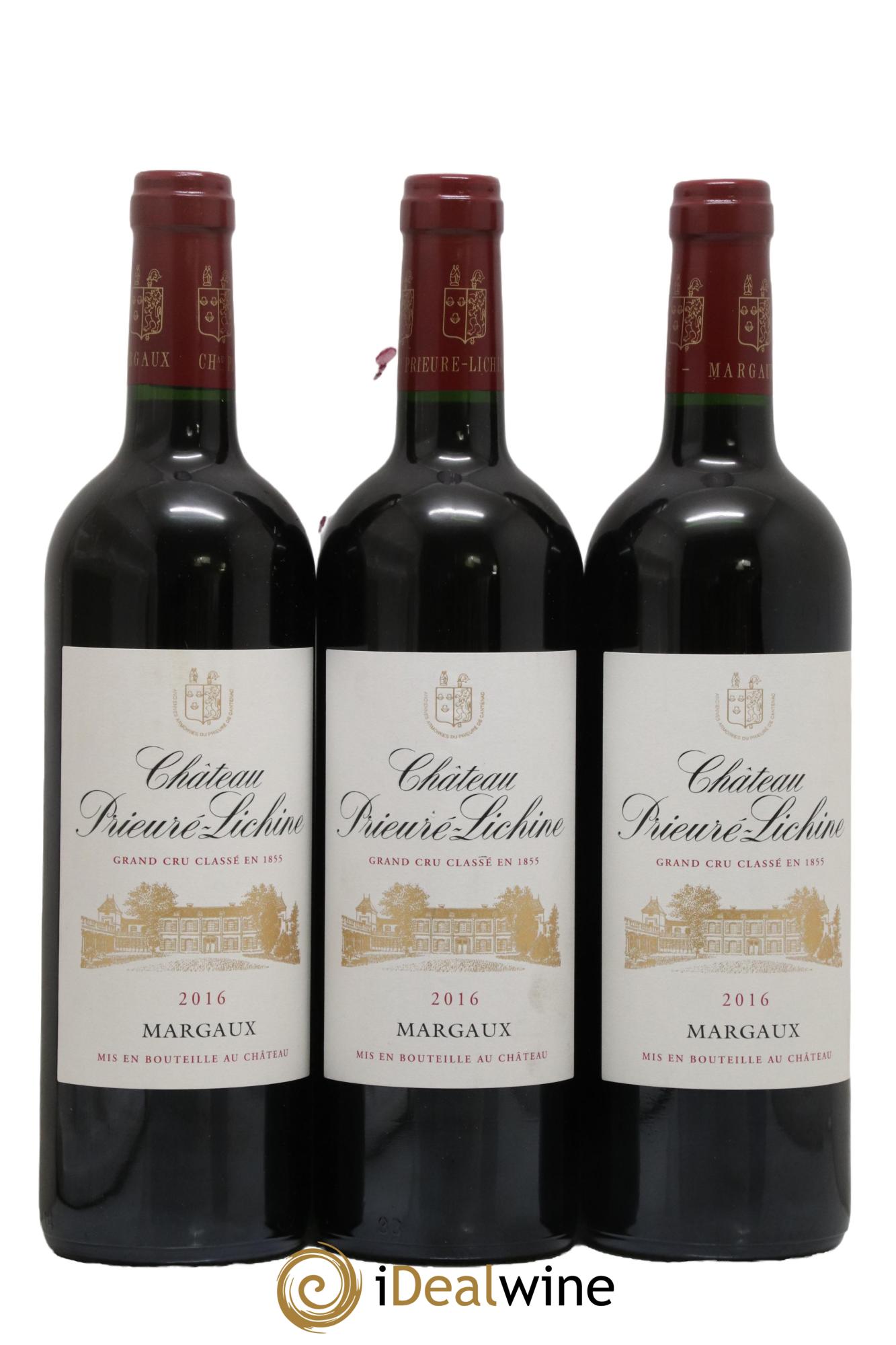 Château Prieuré Lichine 4ème Grand Cru Classé 2016 - Lot of 3 bottles - 0