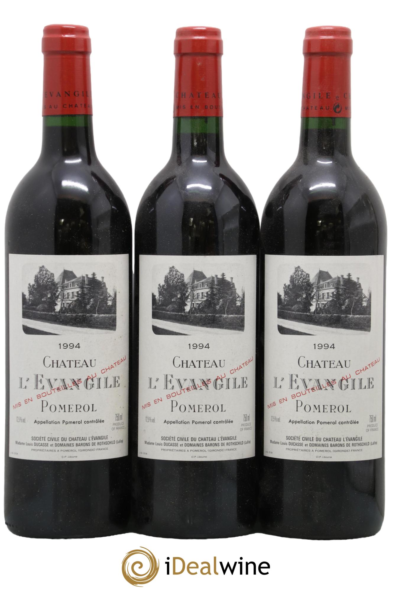 Château l' Évangile 1994 - Lot of 3 bottles - 0