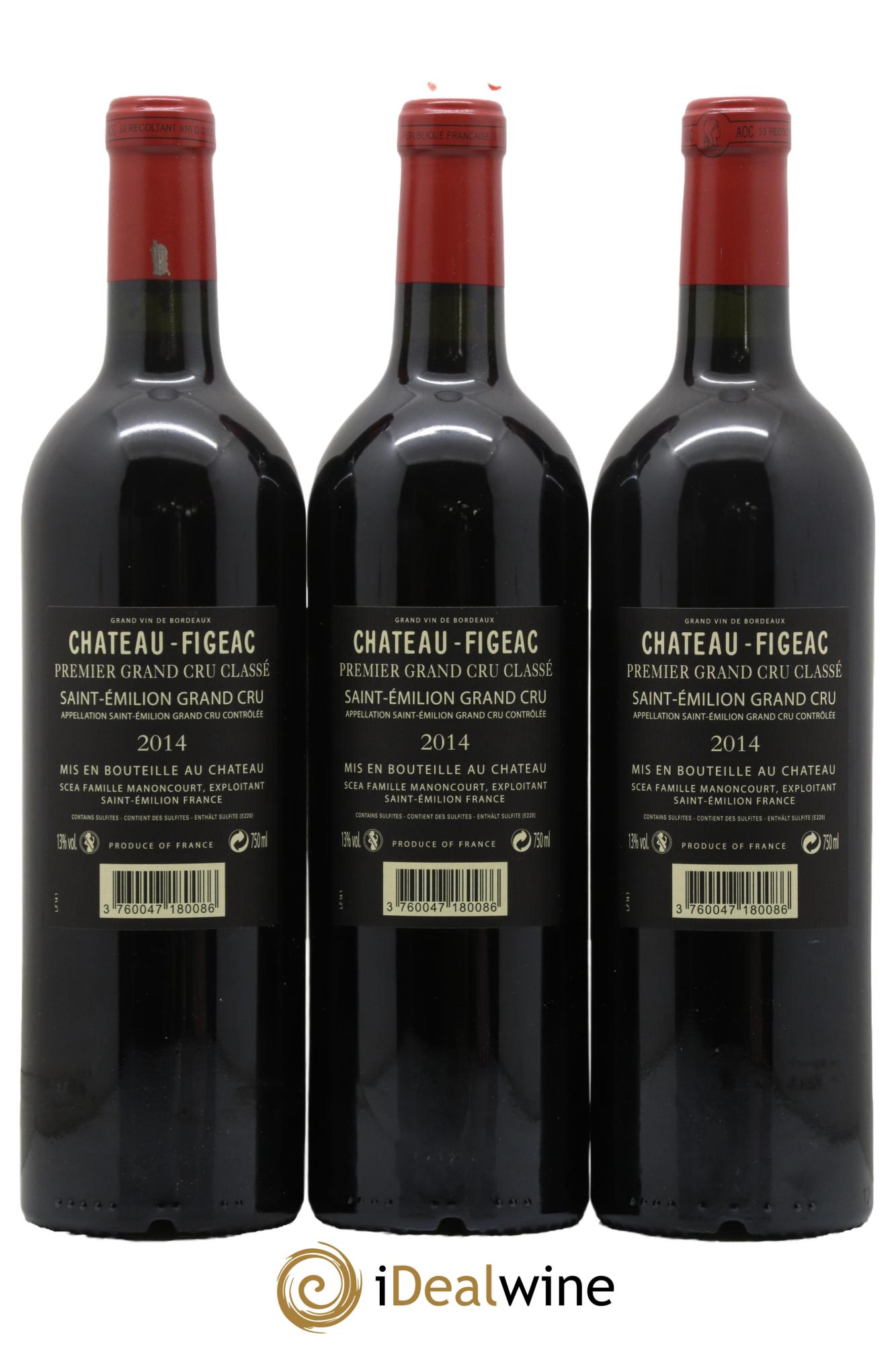 Château Figeac 1er Grand Cru Classé A  2014 - Lot of 6 bottles - 2
