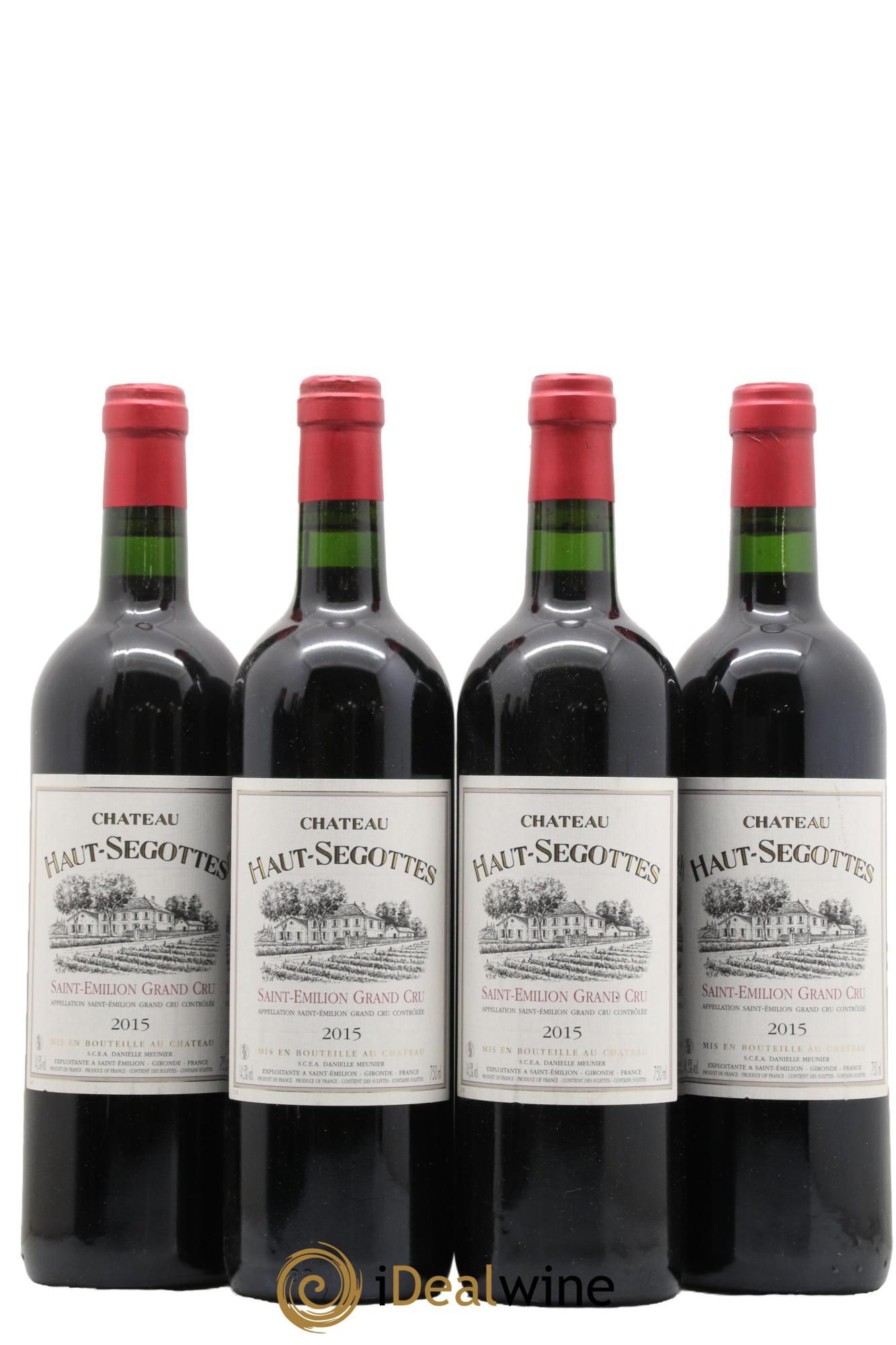 Saint-Émilion Grand Cru Château Haut Segottes 2015 - Lot de 4 bouteilles - 0