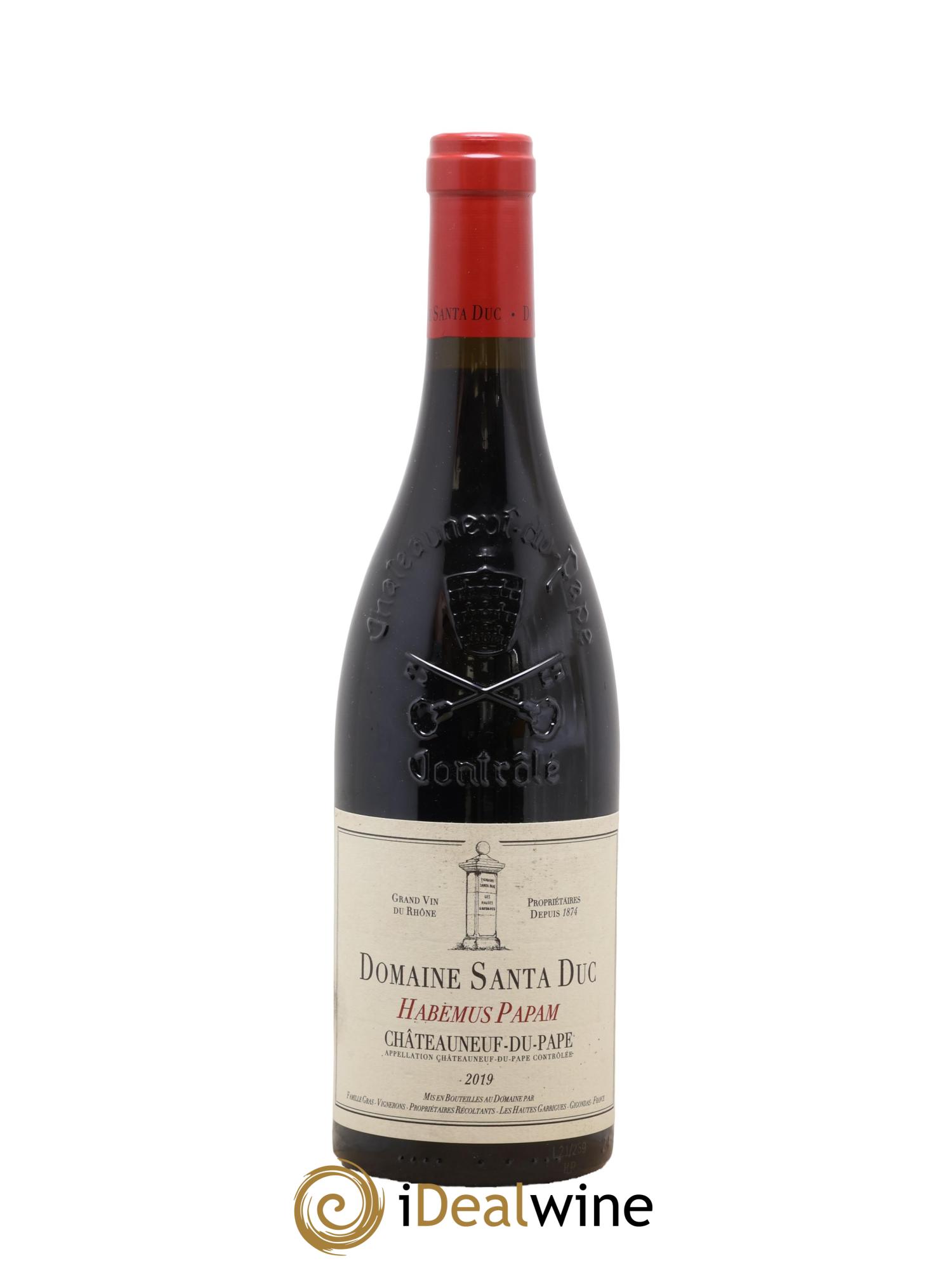 Châteauneuf-du-Pape Santa Duc (Domaine) Habemus Papam  Famille Gras 2019 - Lot de 1 bouteille - 0