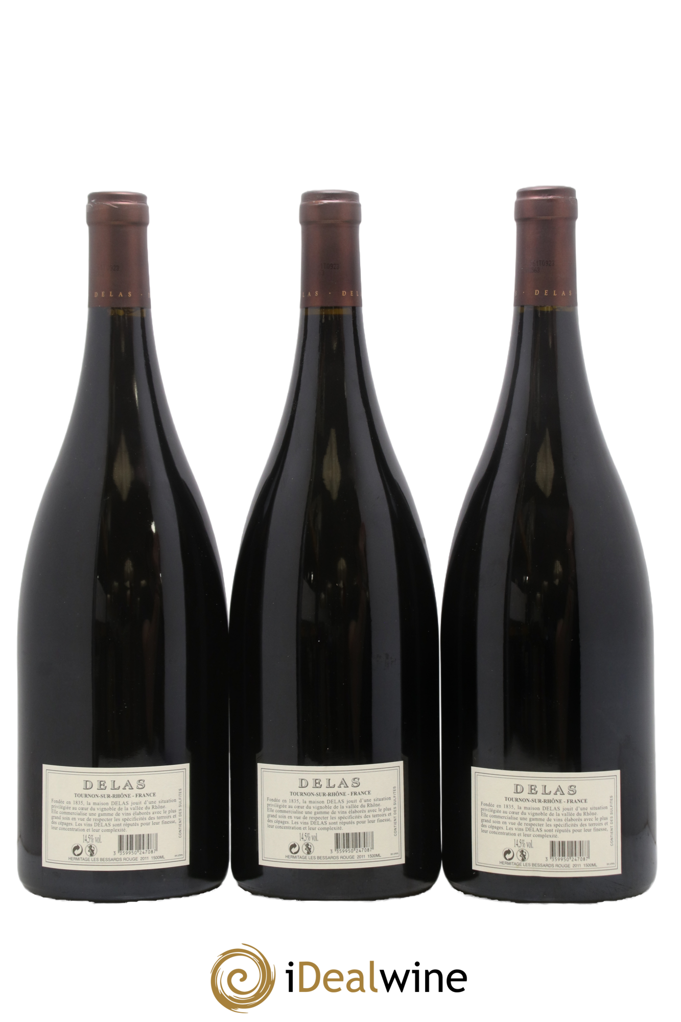 Hermitage Les Bessards Delas Frères 2011 - Lot of 3 magnums - 1