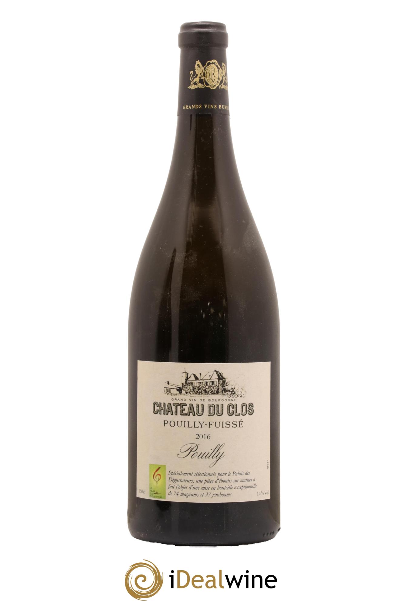 Pouilly-Fuissé Chateau Du Clos 2016 - Lot of 1 magnum - 0