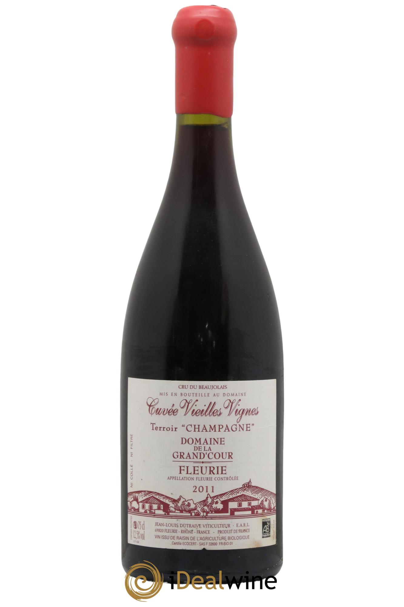 Fleurie Champagne - Cuvée Vieilles Vignes Grand'cour (Domaine de la) - Jean-Louis Dutraive 2011 - Lotto di 1 bottiglia - 0