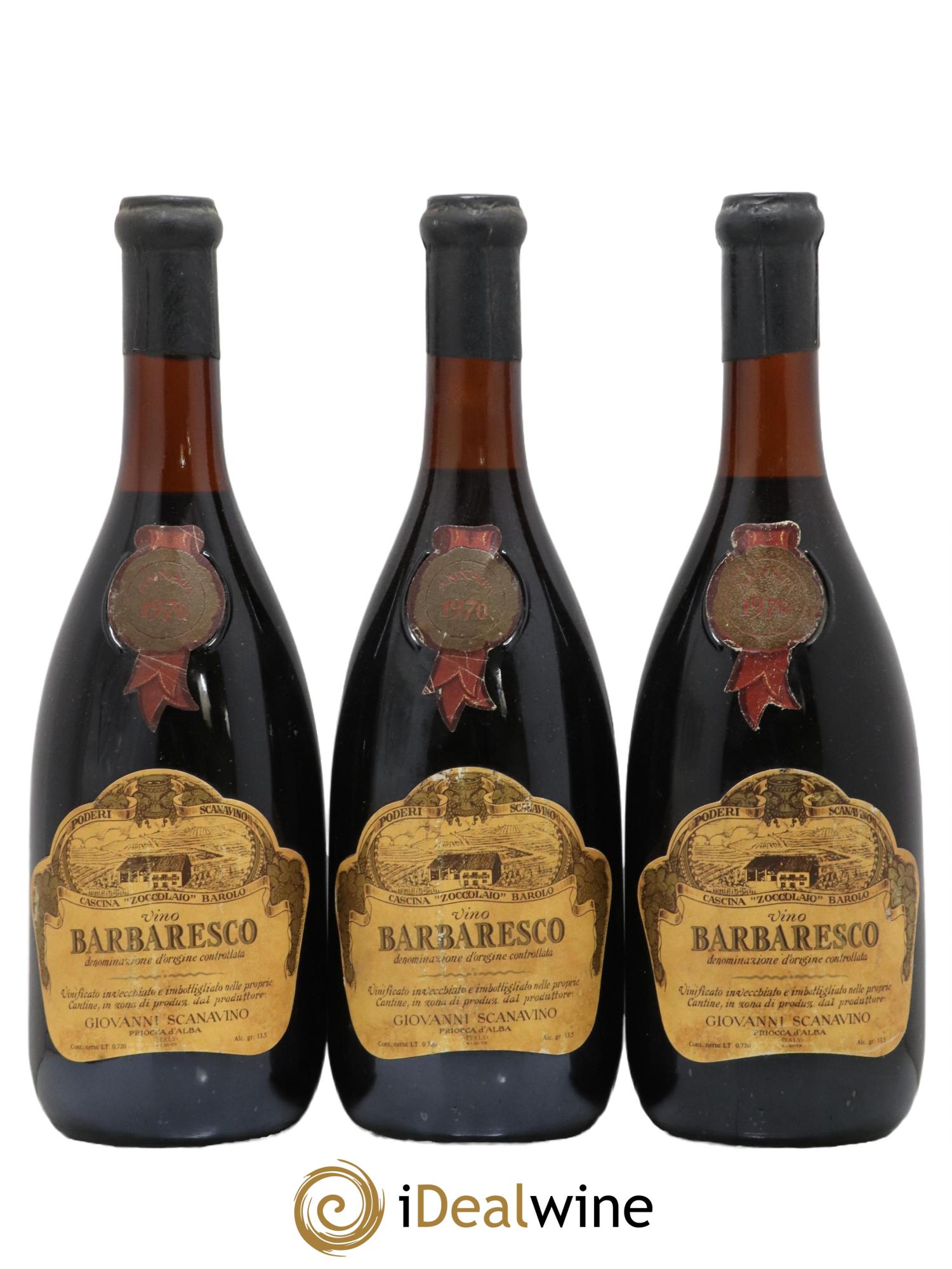 Barbaresco DOCG Scanavino 1970 - Posten von 3 Flaschen - 0