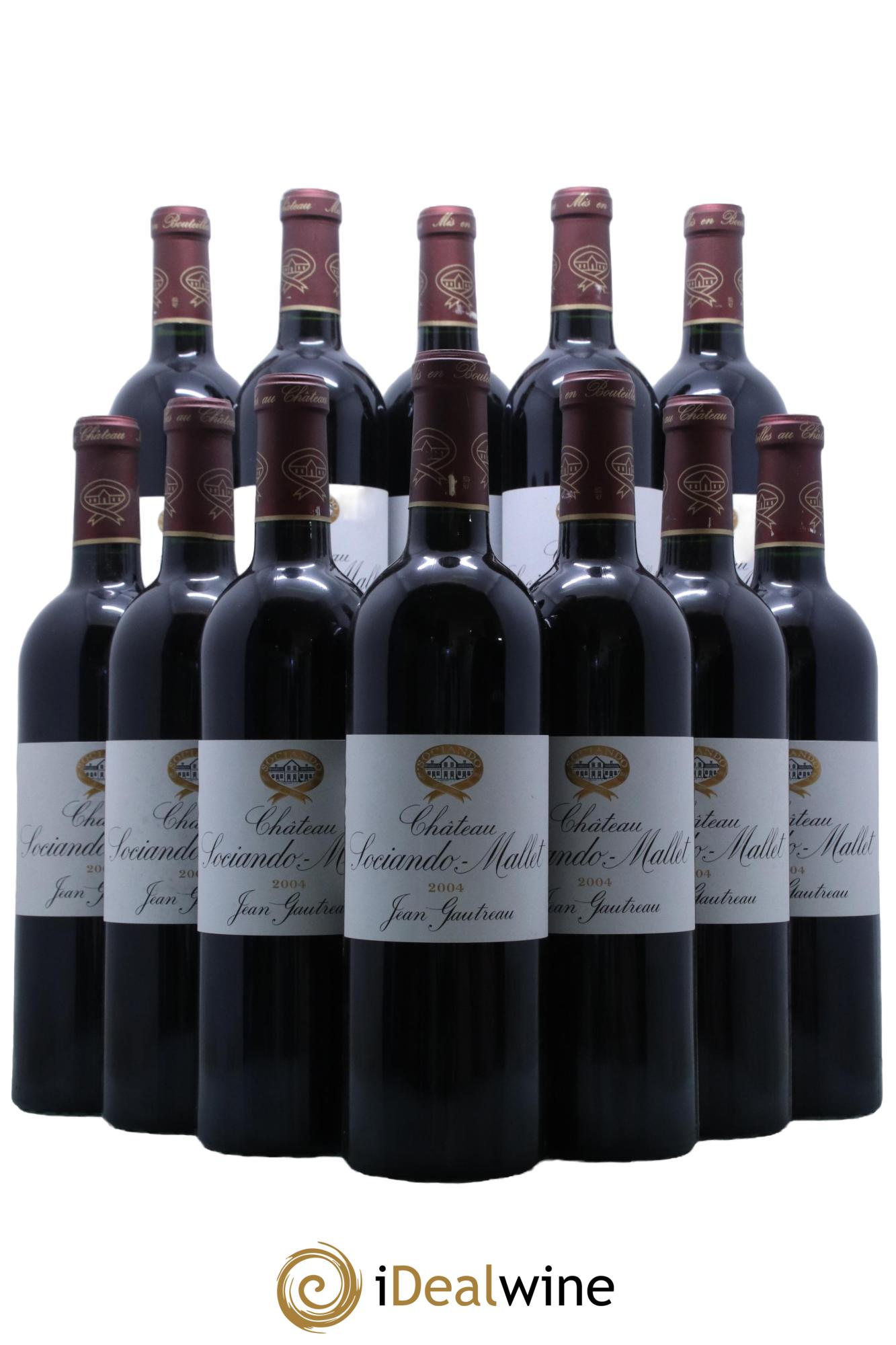 Château Sociando Mallet 2004 - Lot de 12 bouteilles - 0