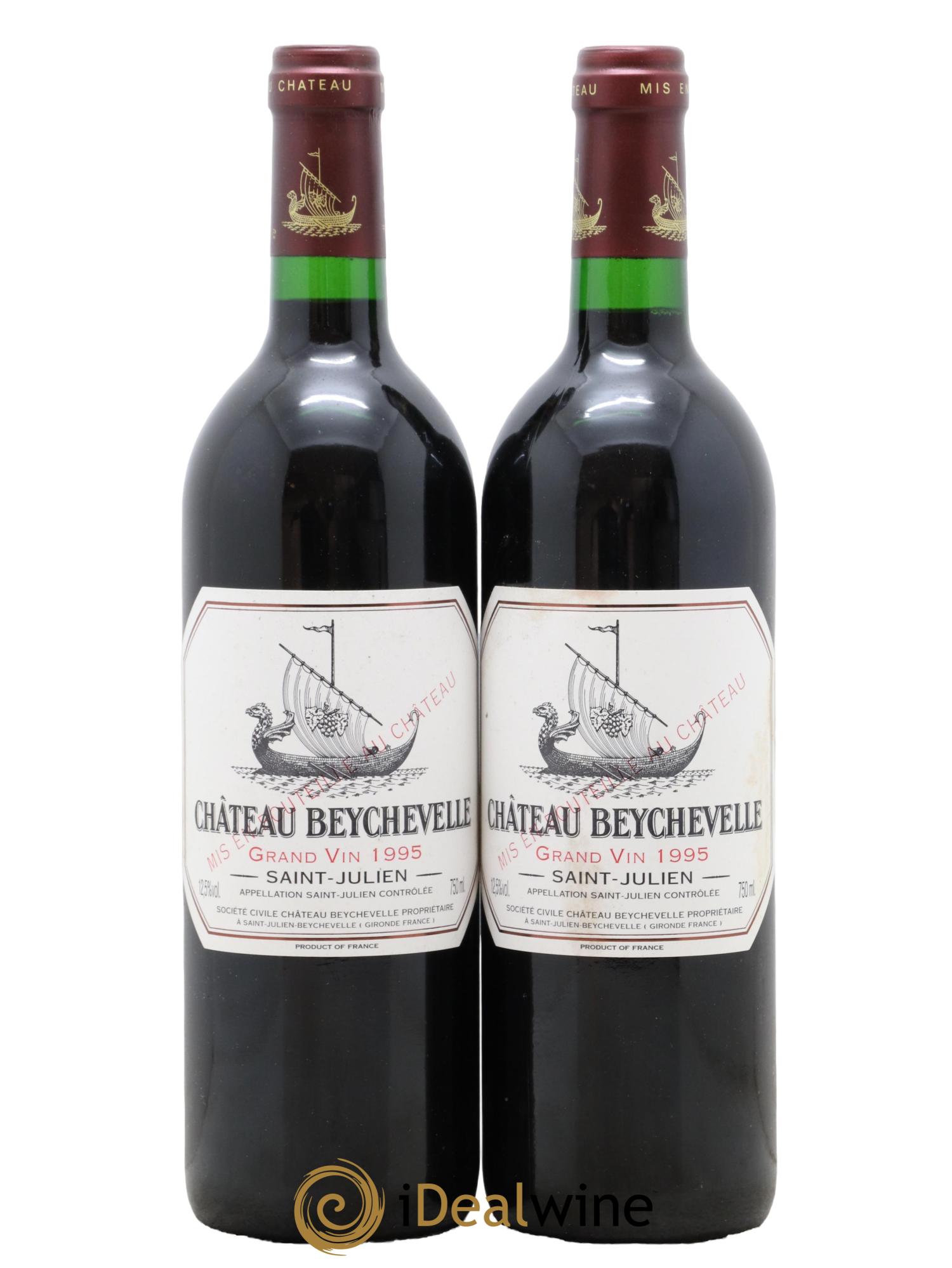 Château Beychevelle 4ème Grand Cru Classé 1995 - Lot de 2 bouteilles - 0