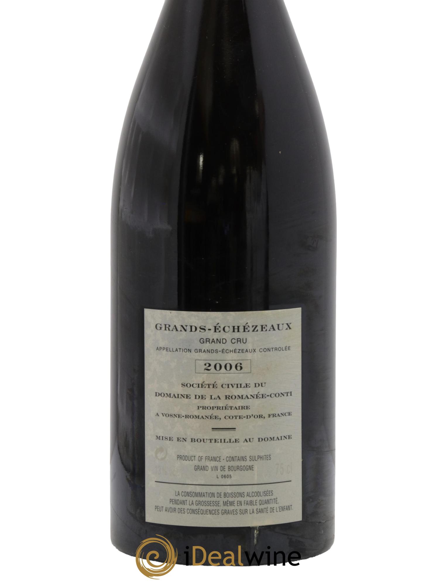 Grands-Echezeaux Grand Cru Domaine de la Romanée-Conti 2006 - Lotto di 1 bottiglia - 4