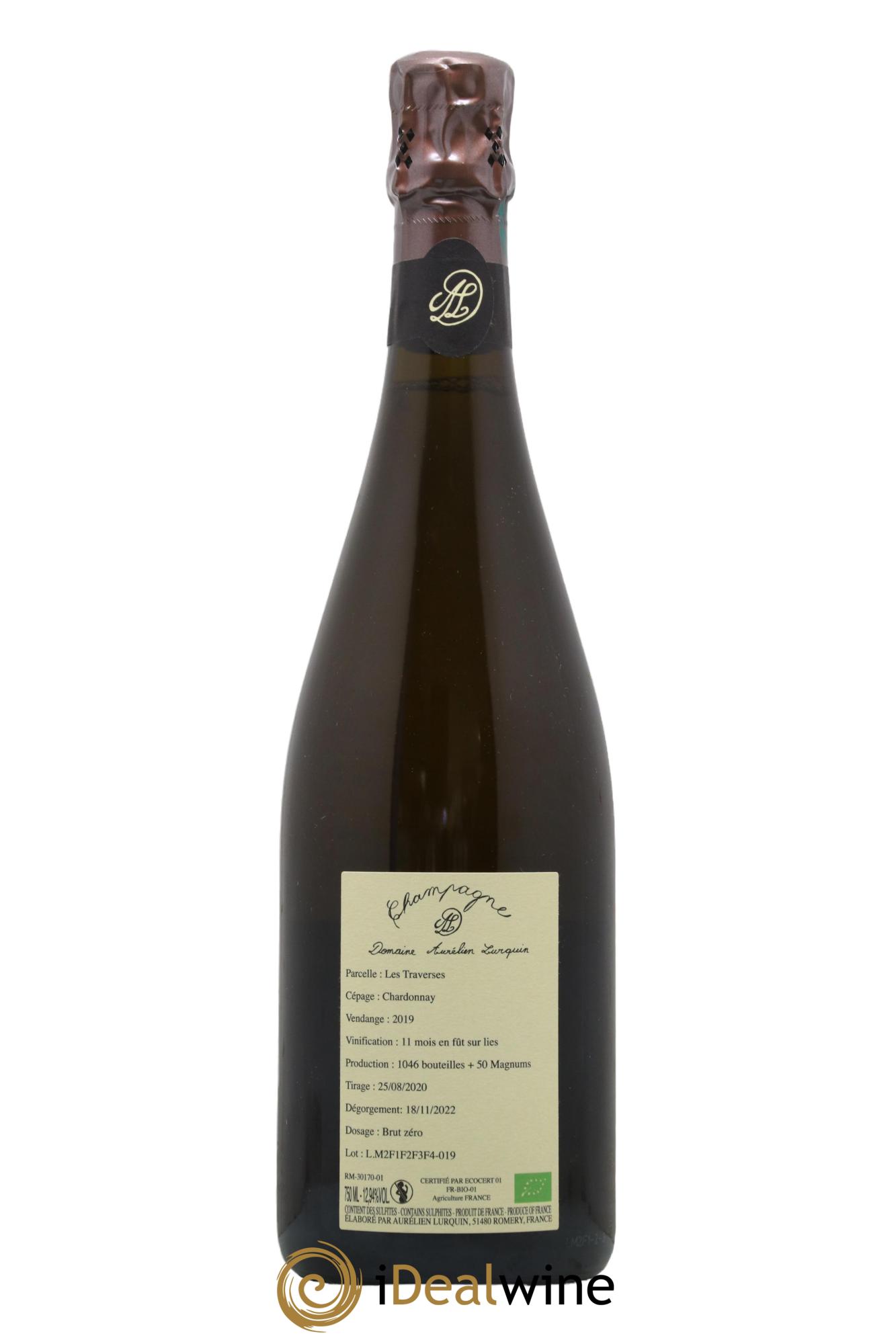 Chardonnay Les Traverses Aurélien Lurquin Chardonnay Traverses Aurelien Lurquin 2019 - Lot de 1 bouteille - 1