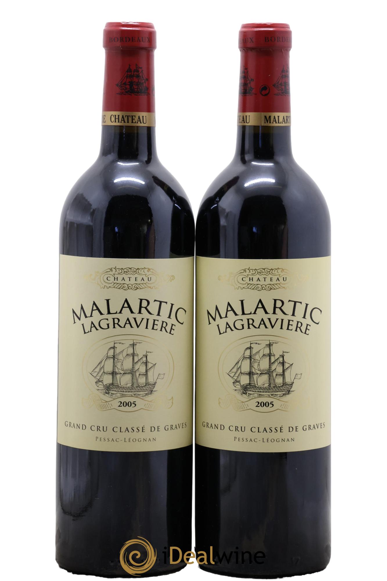 Château Malartic-Lagravière Cru Classé de Graves 2005 - Lot of 2 bottles - 0