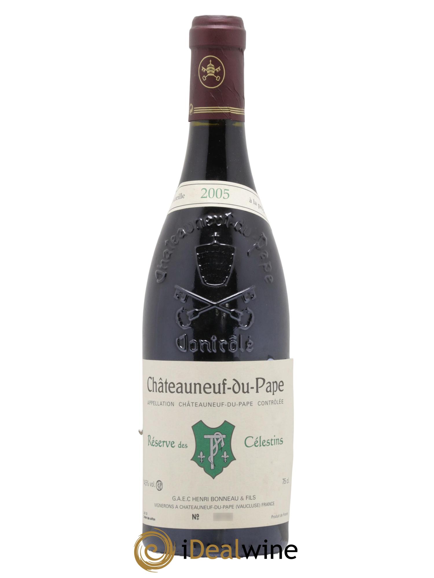 Châteauneuf-du-Pape Réserve des Célestins Henri Bonneau & Fils 2005 - Lot de 1 bouteille - 0