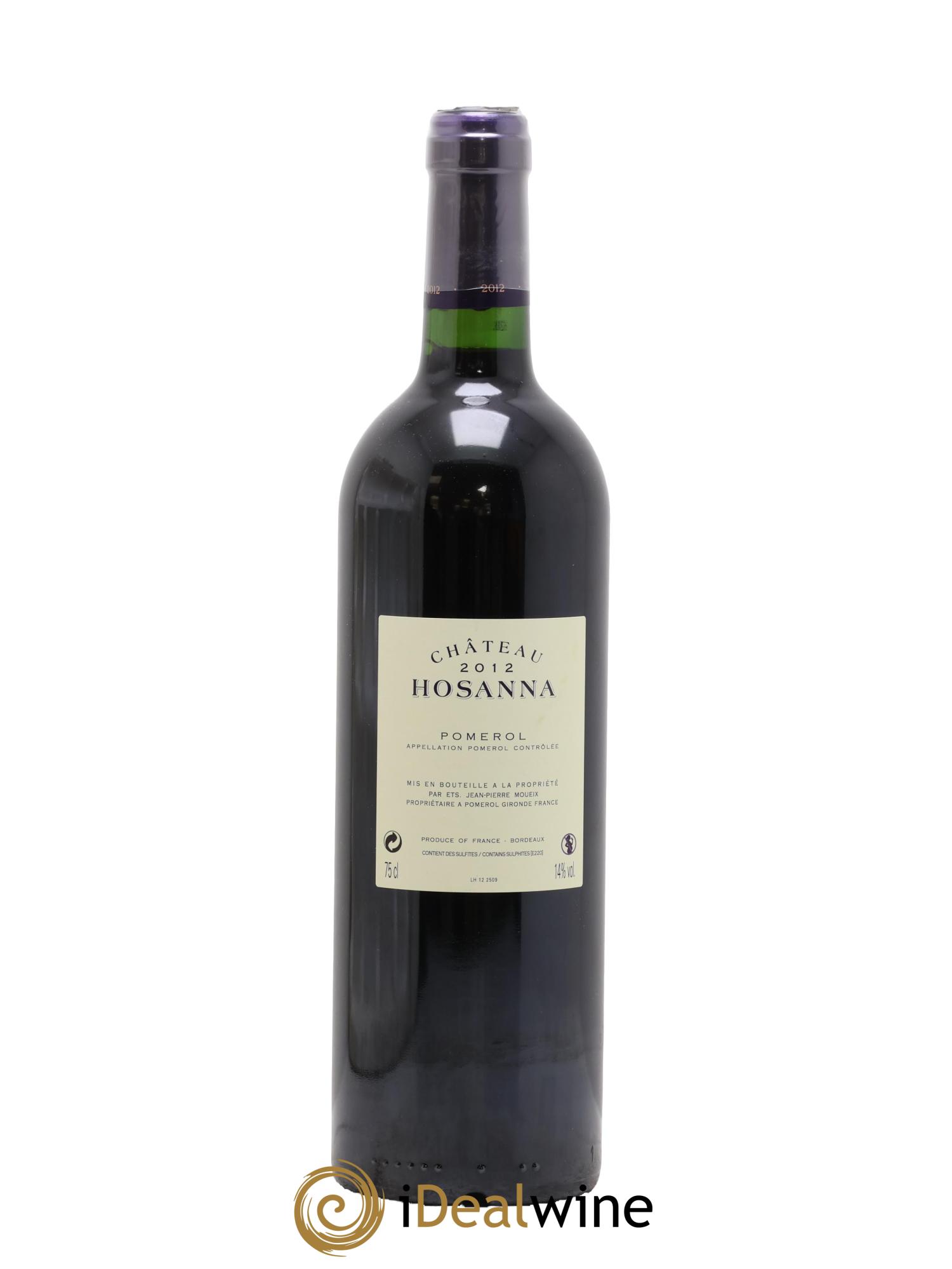 Château Hosanna 2012 - Lot de 1 bouteille - 1