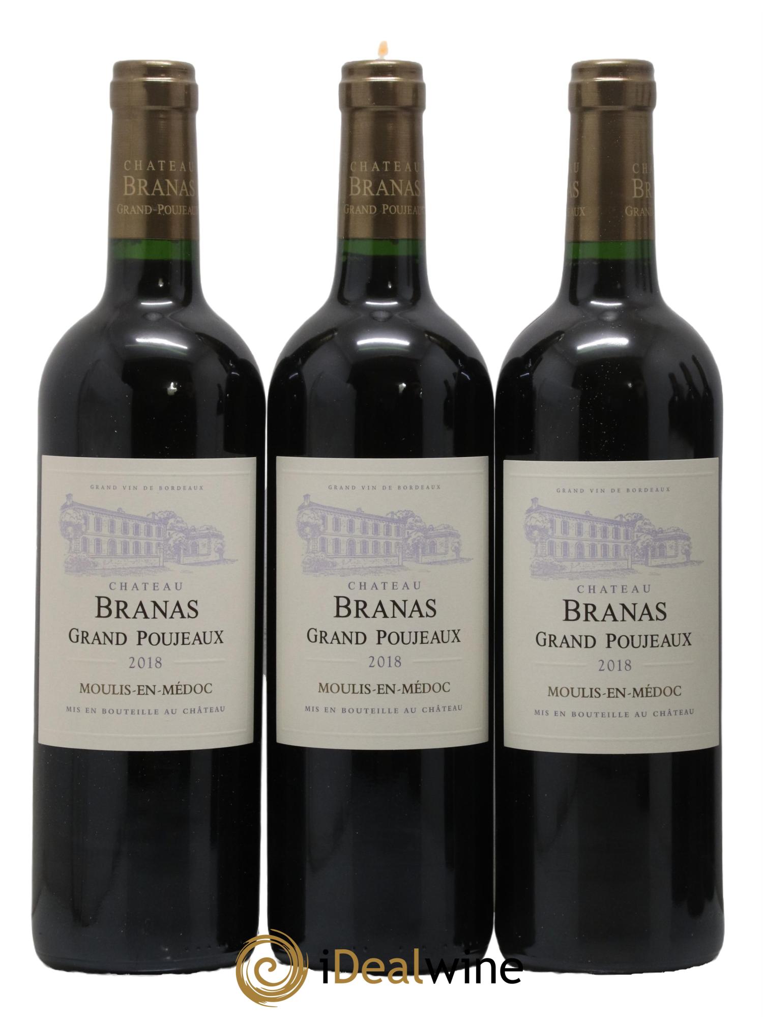Château Branas Grand Poujeaux Cru Bourgeois  2018 - Lot of 6 bottles - 1