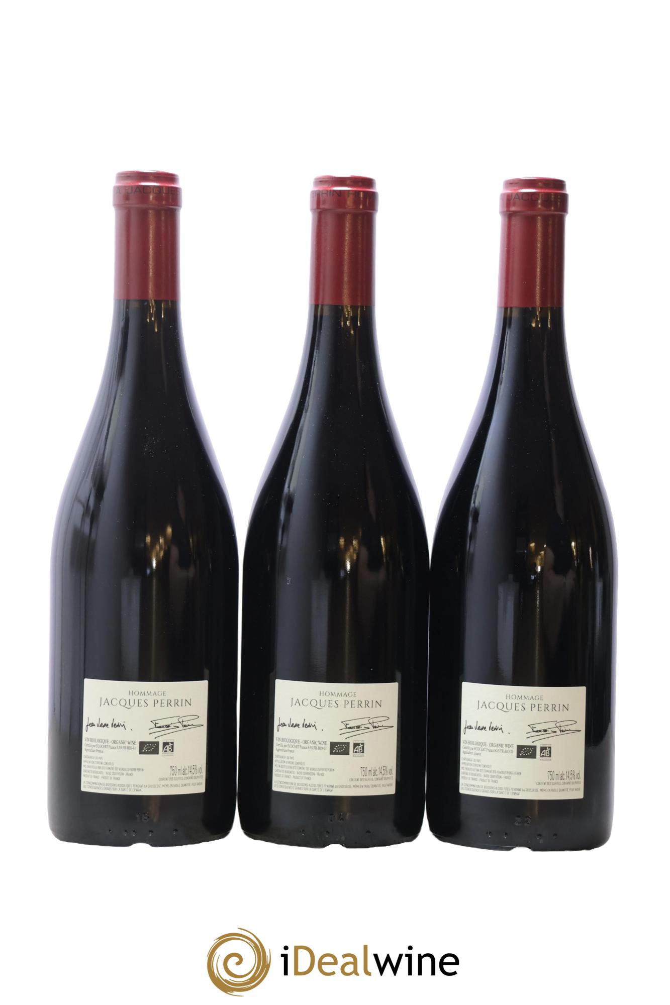 Châteauneuf-du-Pape Château de Beaucastel Hommage à Jacques Perrin Famille Perrin 2022 - Lot de 3 bouteilles - 1