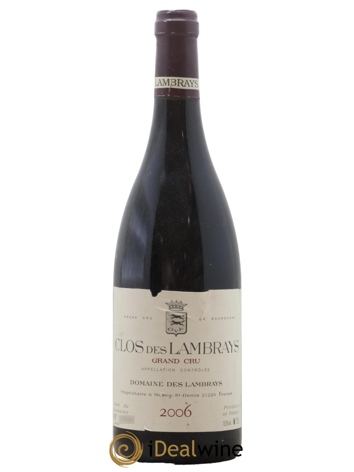 Clos des Lambrays Grand Cru Domaine des Lambrays 2006 - Lot de 1 bouteille - 0