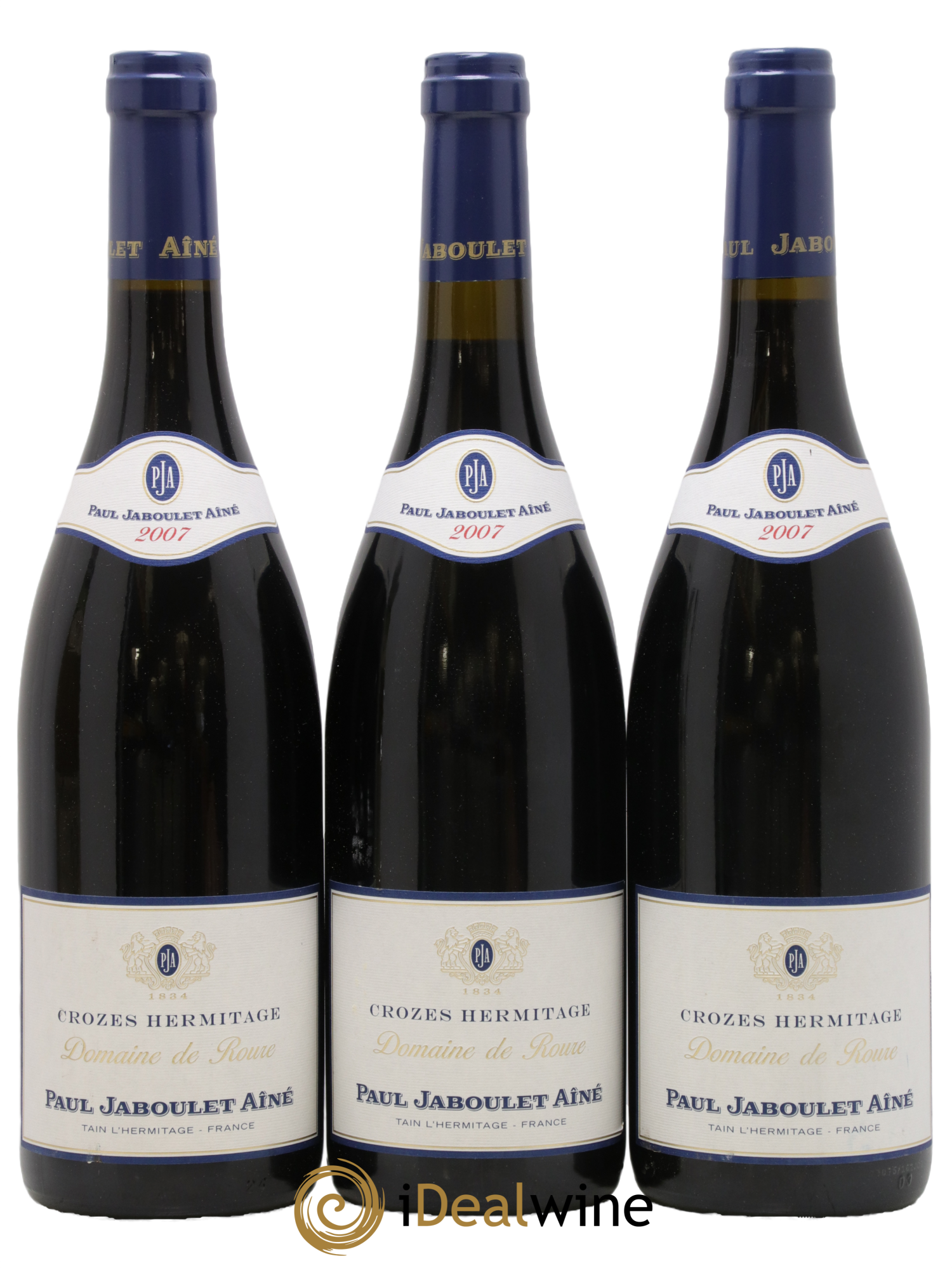 Crozes-Hermitage Domaine de Roure Paul Jaboulet Ainé 2007 - Lot of 3 bottles - 0
