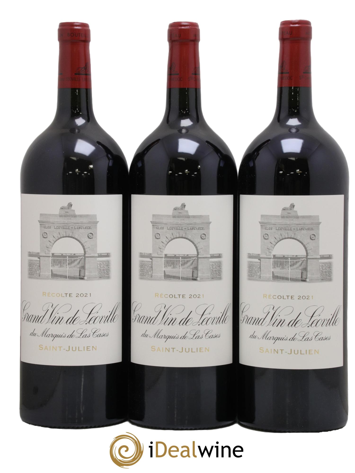 Château Léoville Las Cases 2ème Grand Cru Classé 2021 - Lotto di 3 magnum - 0