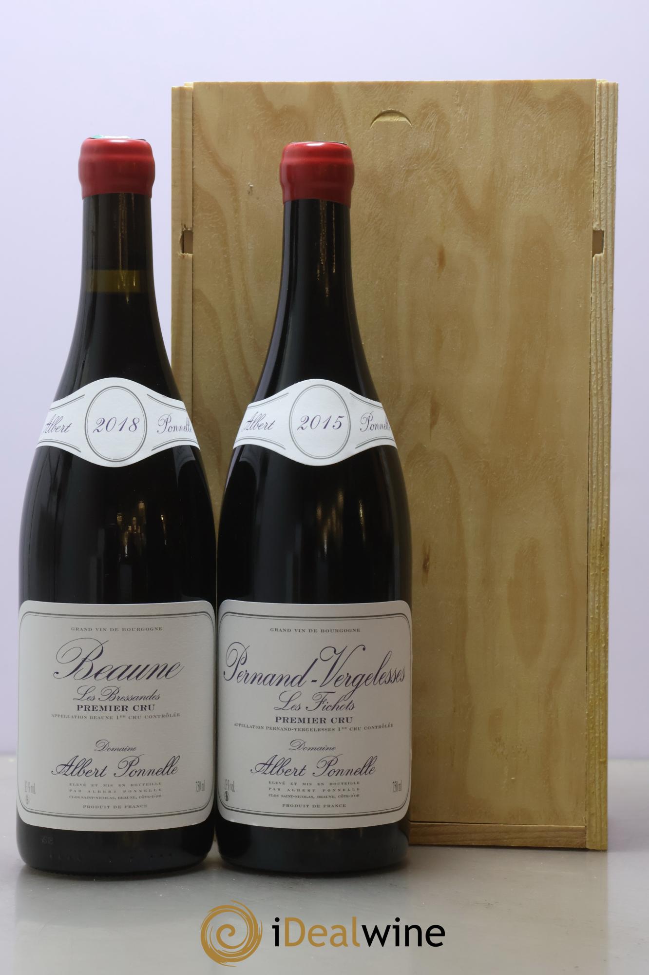 Coffret 2 bouteilles Albert Ponnelle Albert Ponnelle Beaune Premier Cru Les Bressandes 2018, Pernand Vergelesses Premier Cru Les Fichots 2015 - Lot of 2 bottles - 0