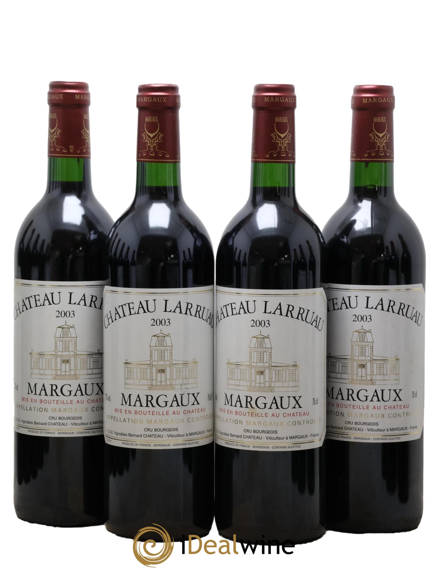 Château Larruau 2003 - Lotto di 4 bottiglie - 0