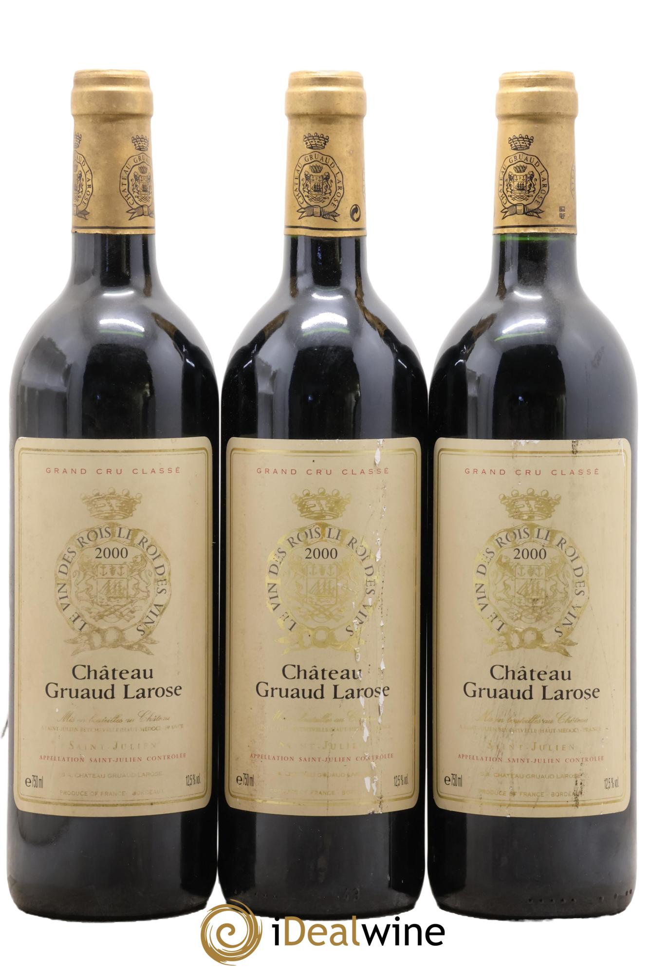 Château Gruaud Larose 2ème Grand Cru Classé 2000 - Lot de 3 bouteilles - 0