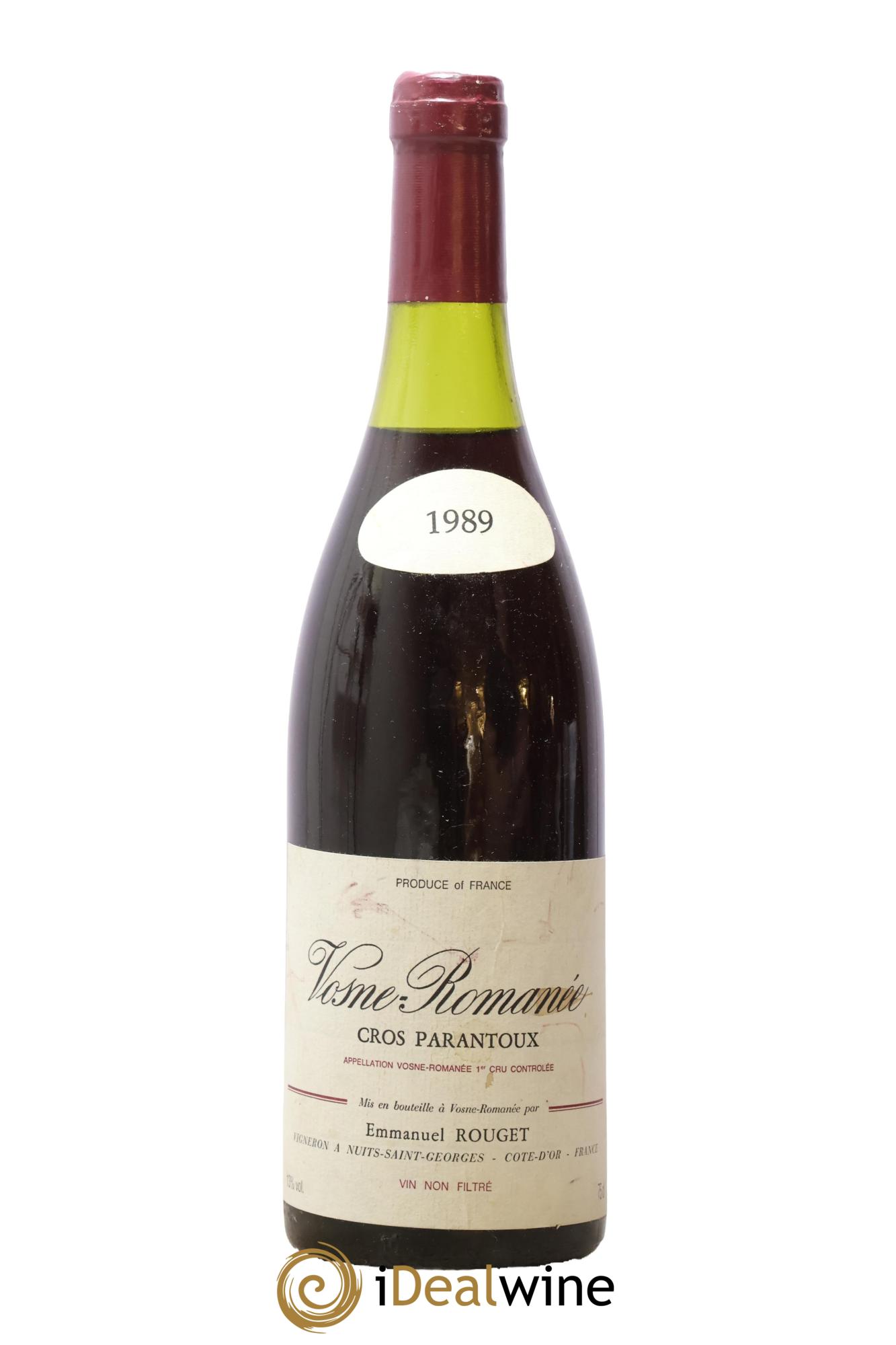 Vosne-Romanée 1er Cru Cros Parantoux Emmanuel Rouget 1989 - Lot de 1 bouteille - 0