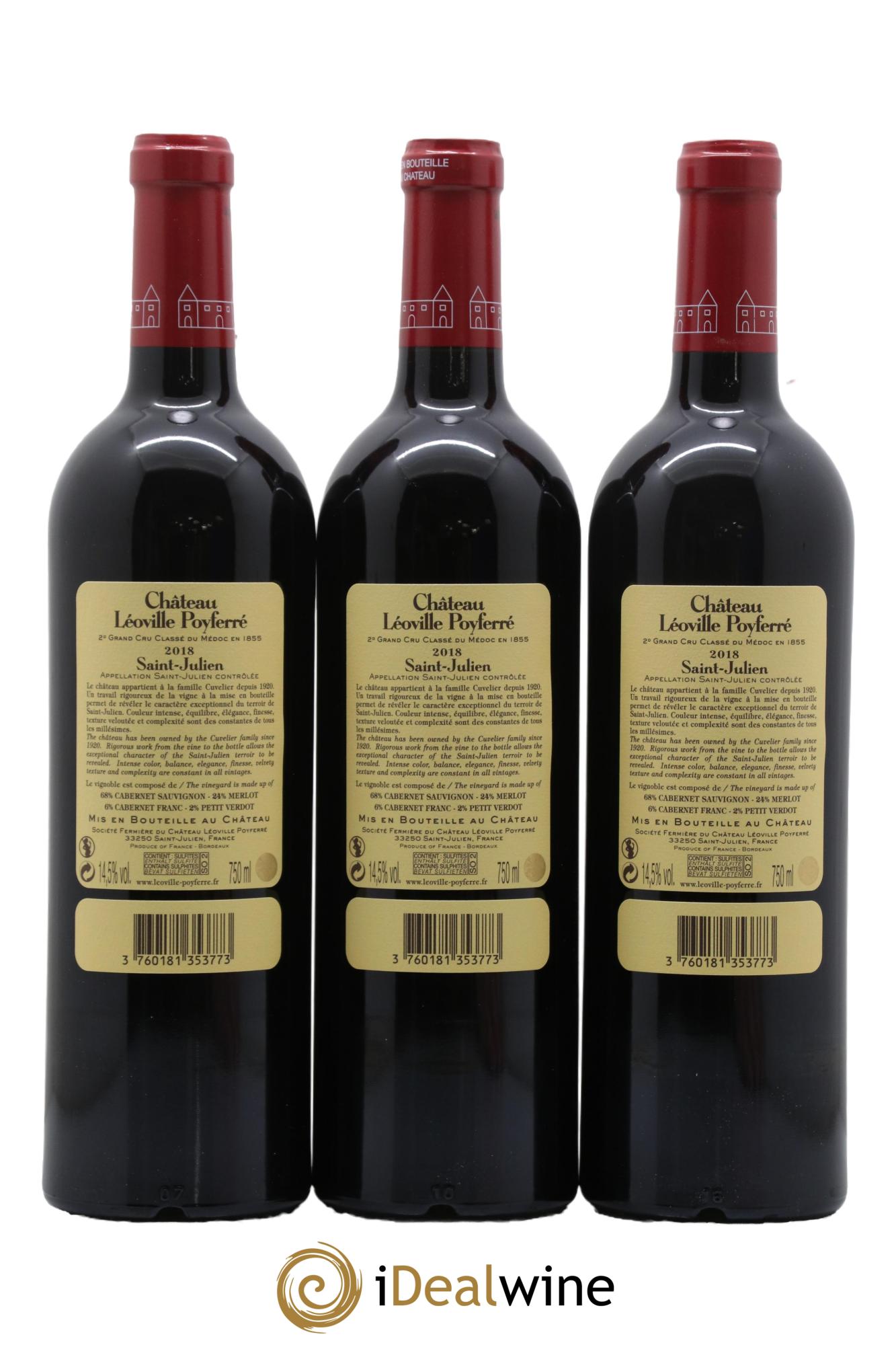 Château Léoville Poyferré 2ème Grand Cru Classé 2018 - Lot of 6 bottles - 2