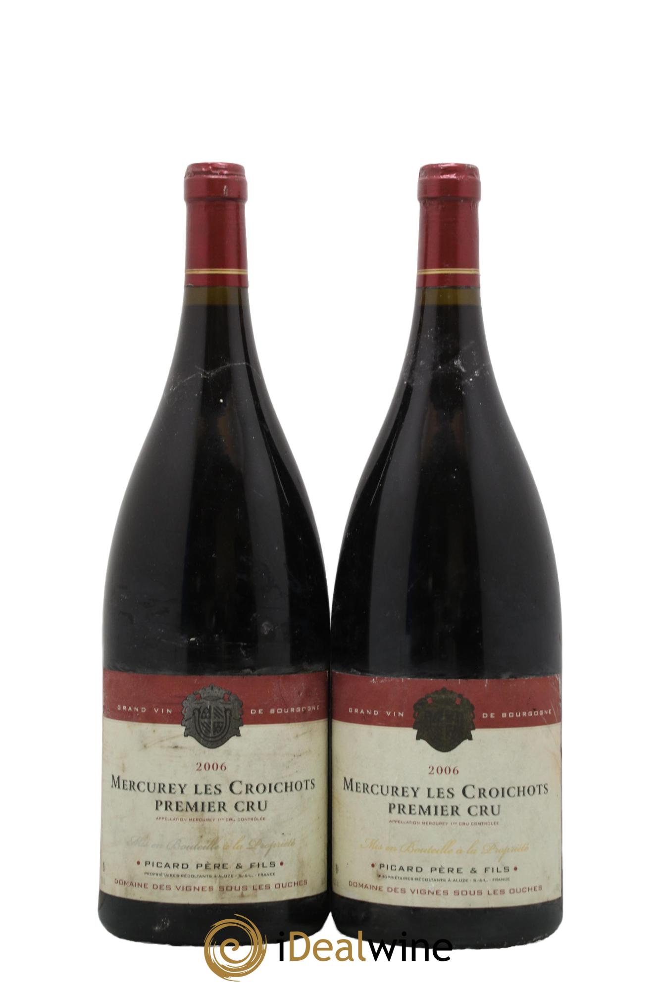 Mercurey 1er Cru Les Croichots Picard Pere et Fis 2006 - Lot de 2 magnums - 0