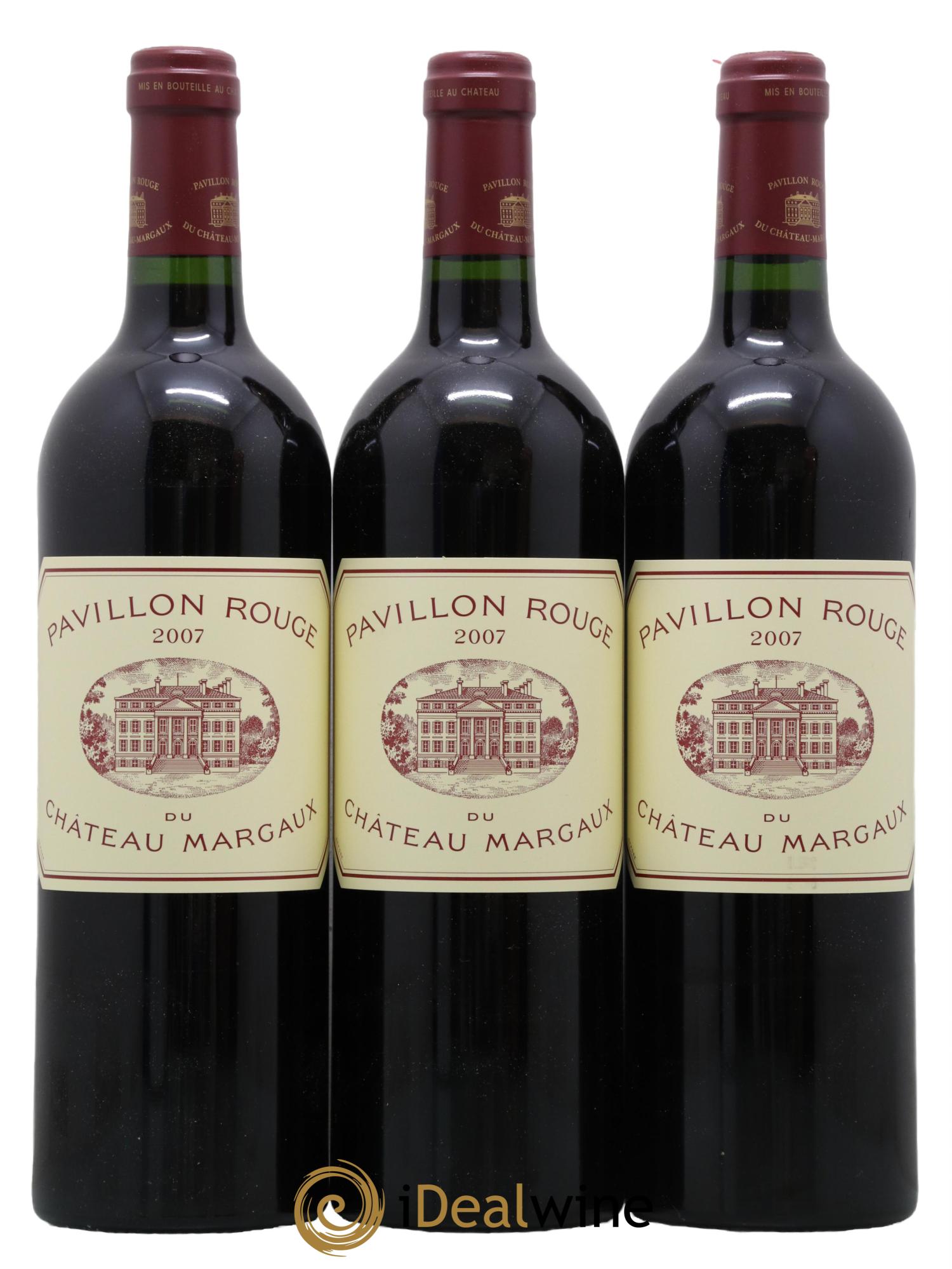 Pavillon Rouge du Château Margaux Second Vin 2007 - Lot de 3 bouteilles - 0