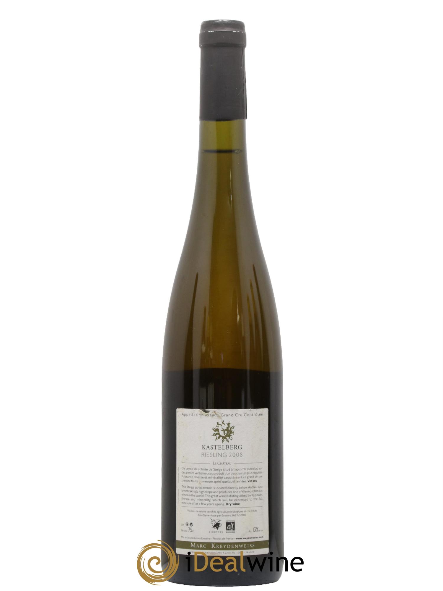 Alsace Riesling Grand Cru Kastelberg Marc Kreydenweiss 2008 - Lot de 1 bouteille - 1