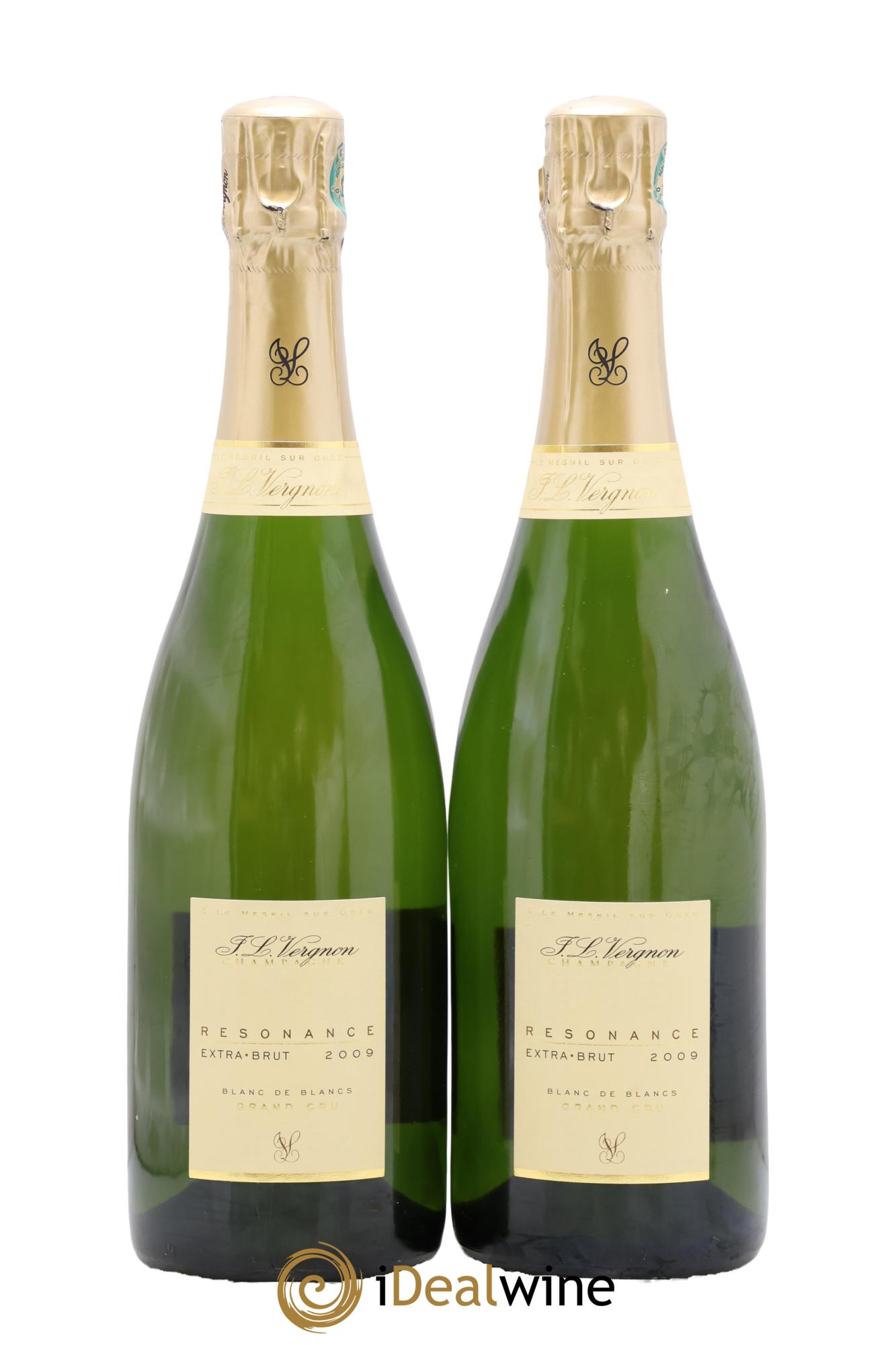 Champagne Extra-Brut Grand Cru Blanc De Blancs Résonnance J.L Vergnon 2009 - Lot of 2 bottles - 0