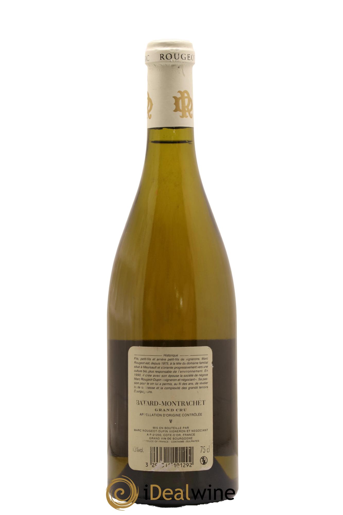 Bâtard-Montrachet Grand Cru Marc Rougeot-Dupin 2012 - Lot de 1 bouteille - 1