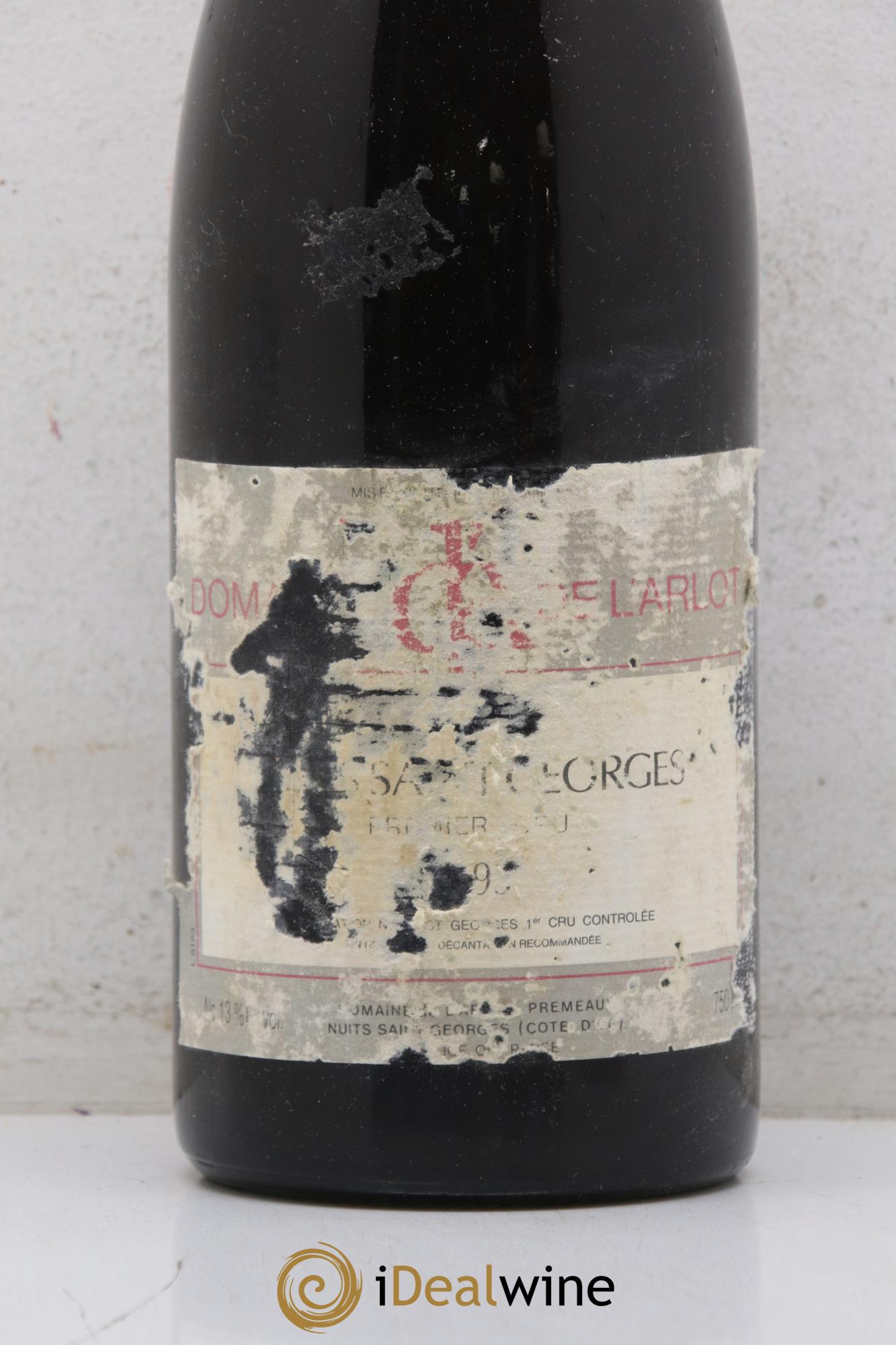 Nuits-Saint-Georges 1er Cru Les Saint-George Domaine de l'Arlot 1993 - Lot de 1 bouteille - 1