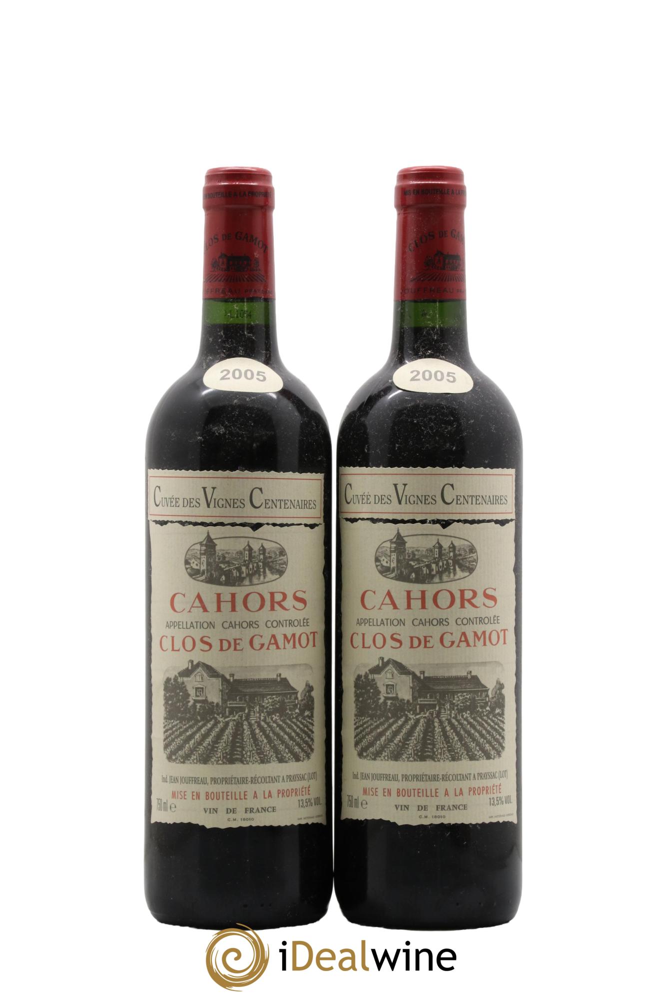 Cahors Clos de Gamot Cuvée des Vignes Centenaires 2005 - Lot de 2 bouteilles - 0