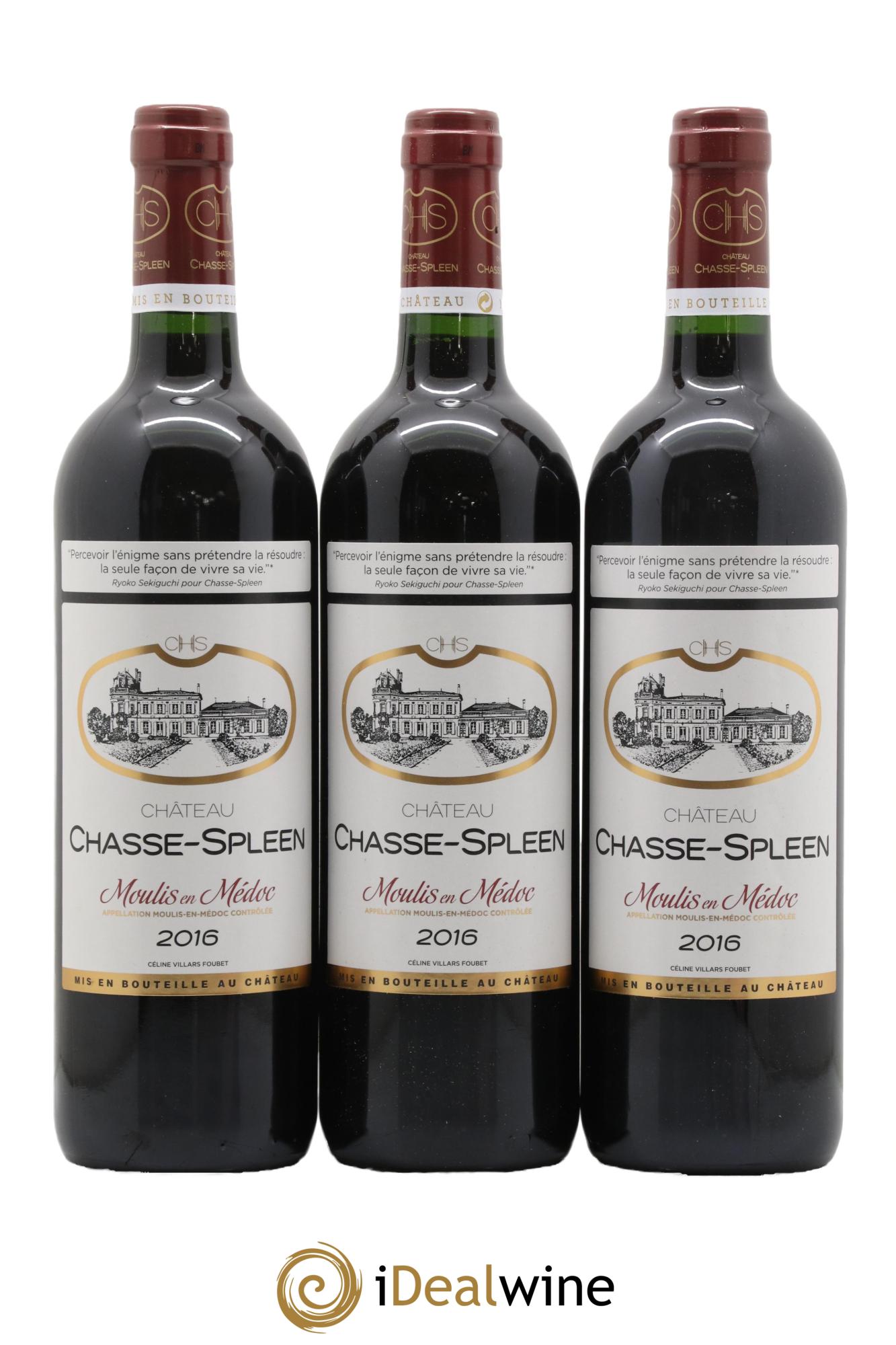 Château Chasse Spleen 2016 - Lot of 6 bottles - 1