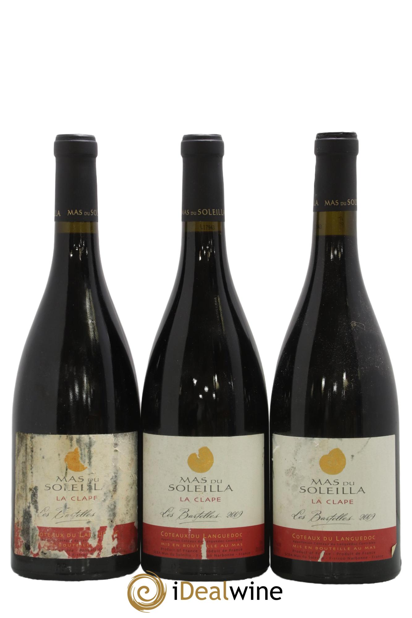Coteaux du Languedoc Les Bartelles La Clape Mas du Soleilla 2009 - Lot de 3 bouteilles - 0