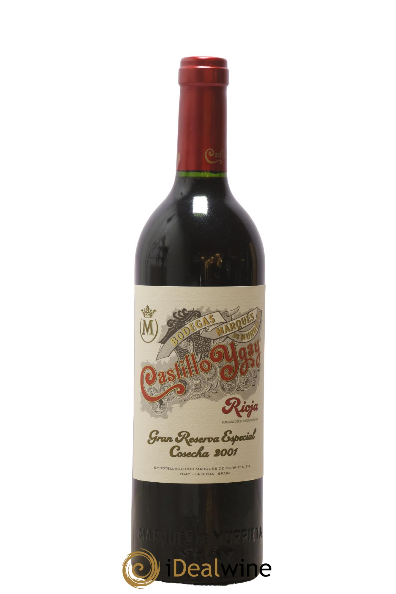 Rioja DOCA Castillo Ygay Gran Reserva Especial Marqués de Murrieta 2001 - Posten von 1 Flasche - 0