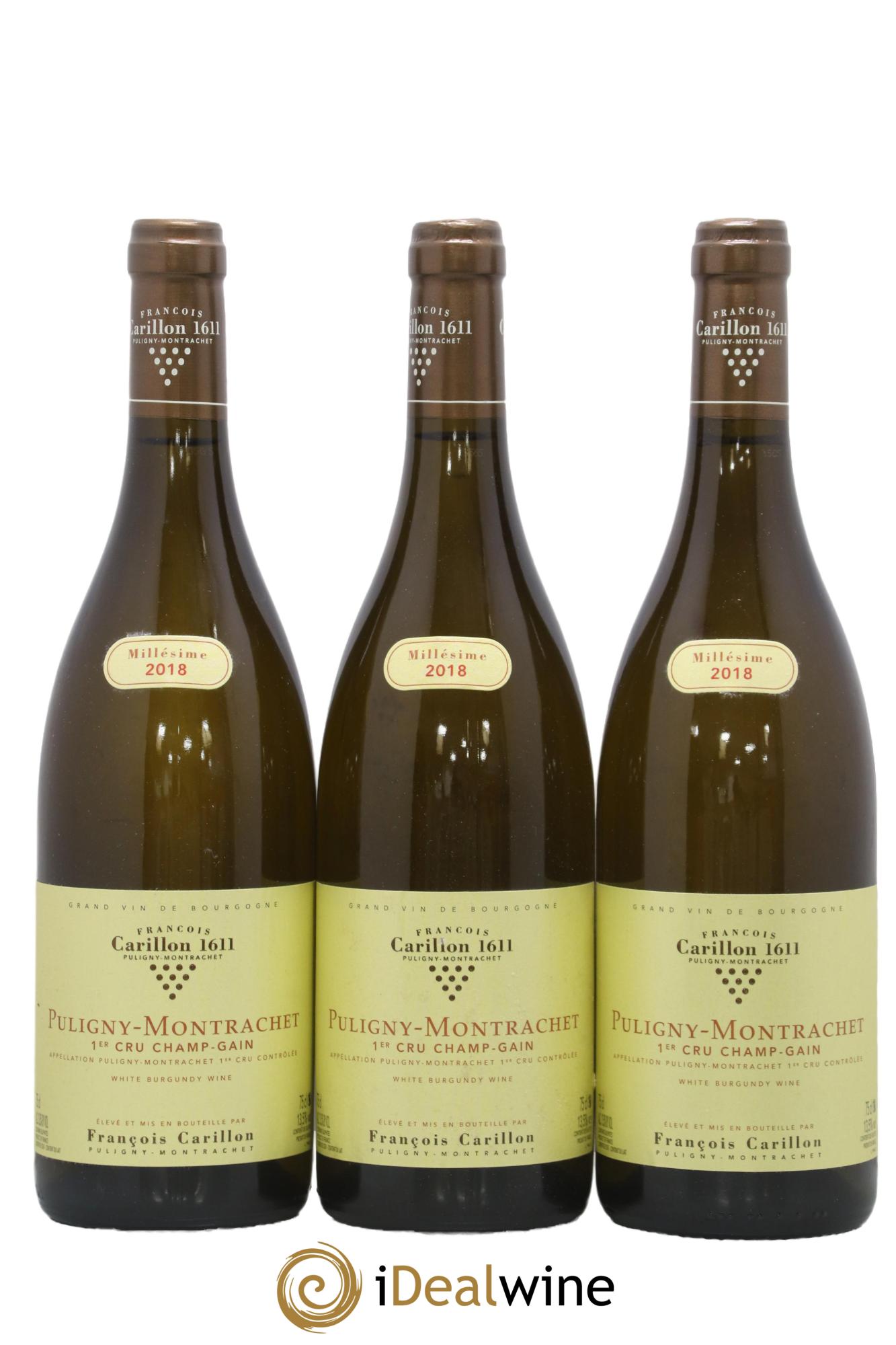 Puligny-Montrachet 1er Cru Champ-Gain François Carillon 2018 - Lot de 3 bouteilles - 0