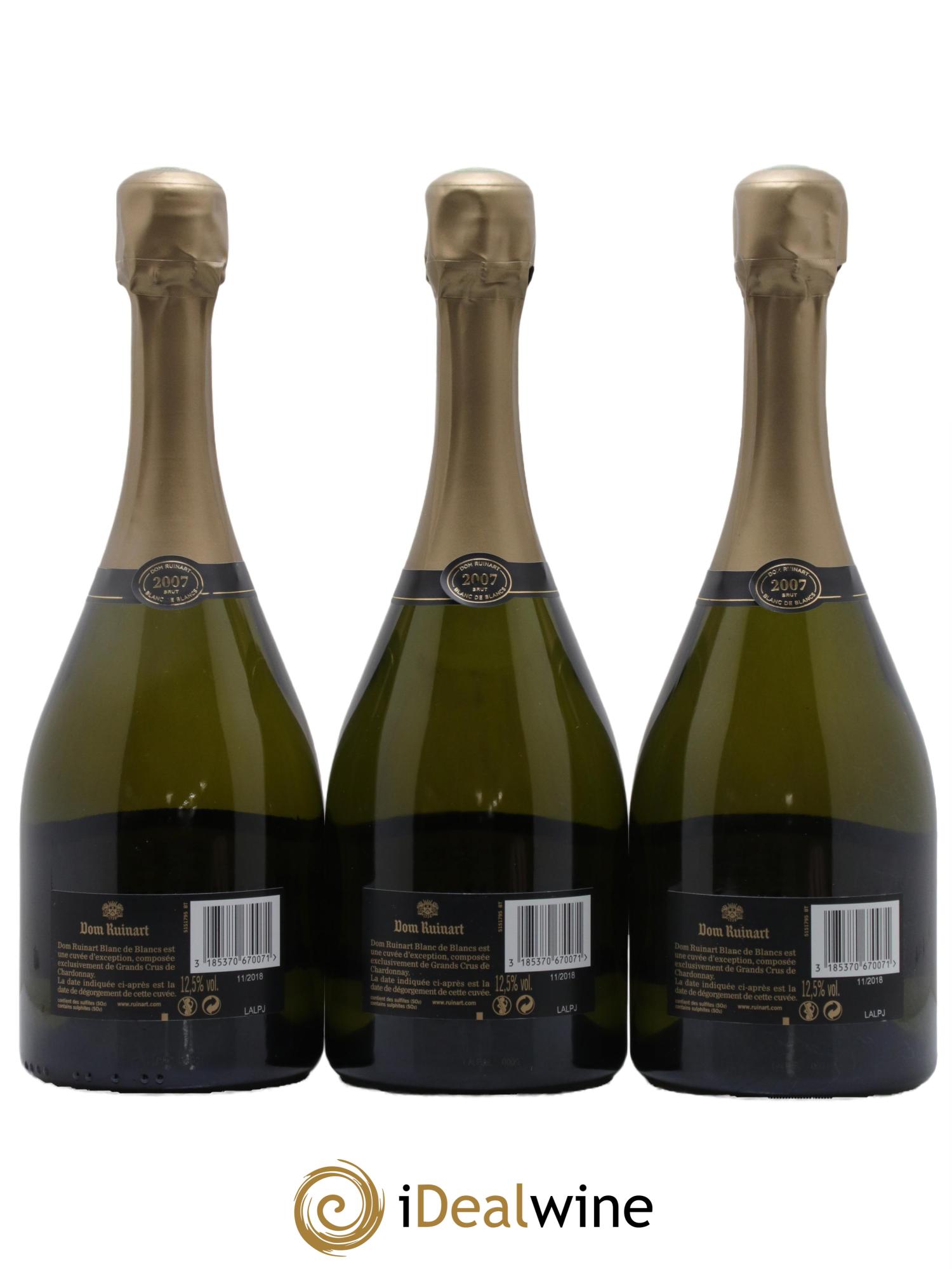 Dom Ruinart Brut Ruinart 2007 - Lot de 3 bouteilles - 1