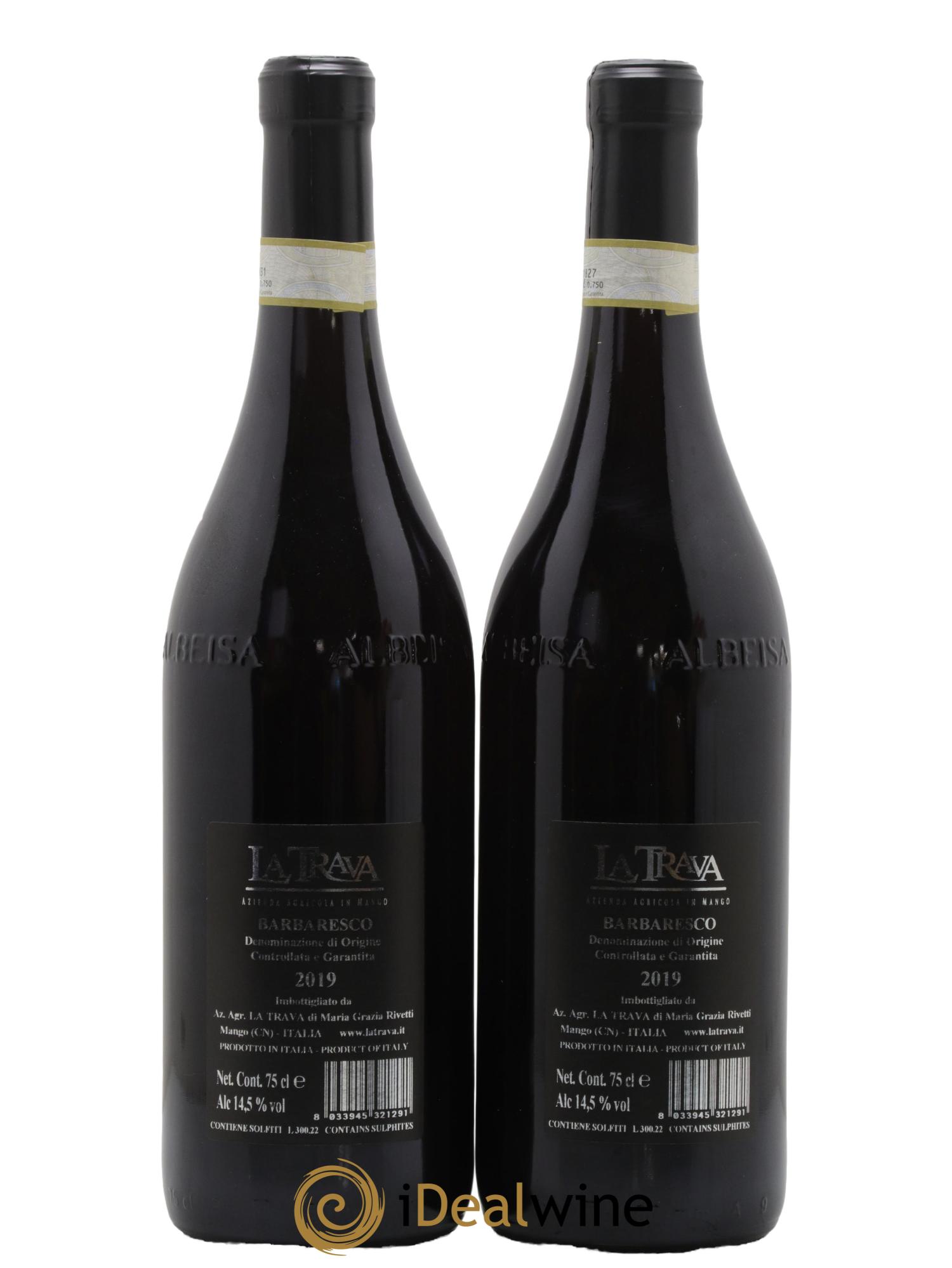 Barbaresco DOCG La Trava 2019 - Lot de 2 bouteilles - 1