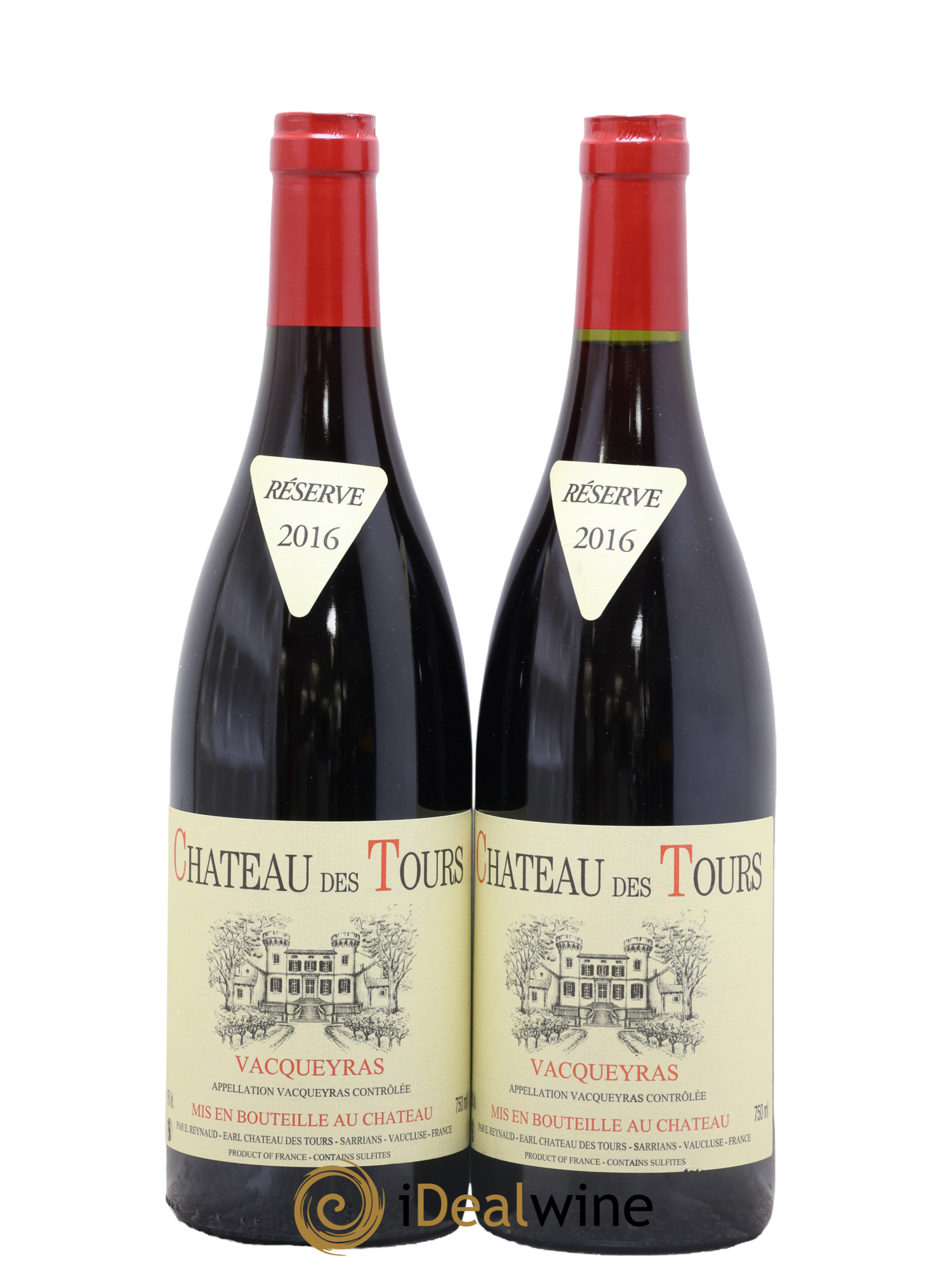 Vacqueyras Château des Tours Emmanuel Reynaud 2016 - Posten von 2 Flaschen - 0