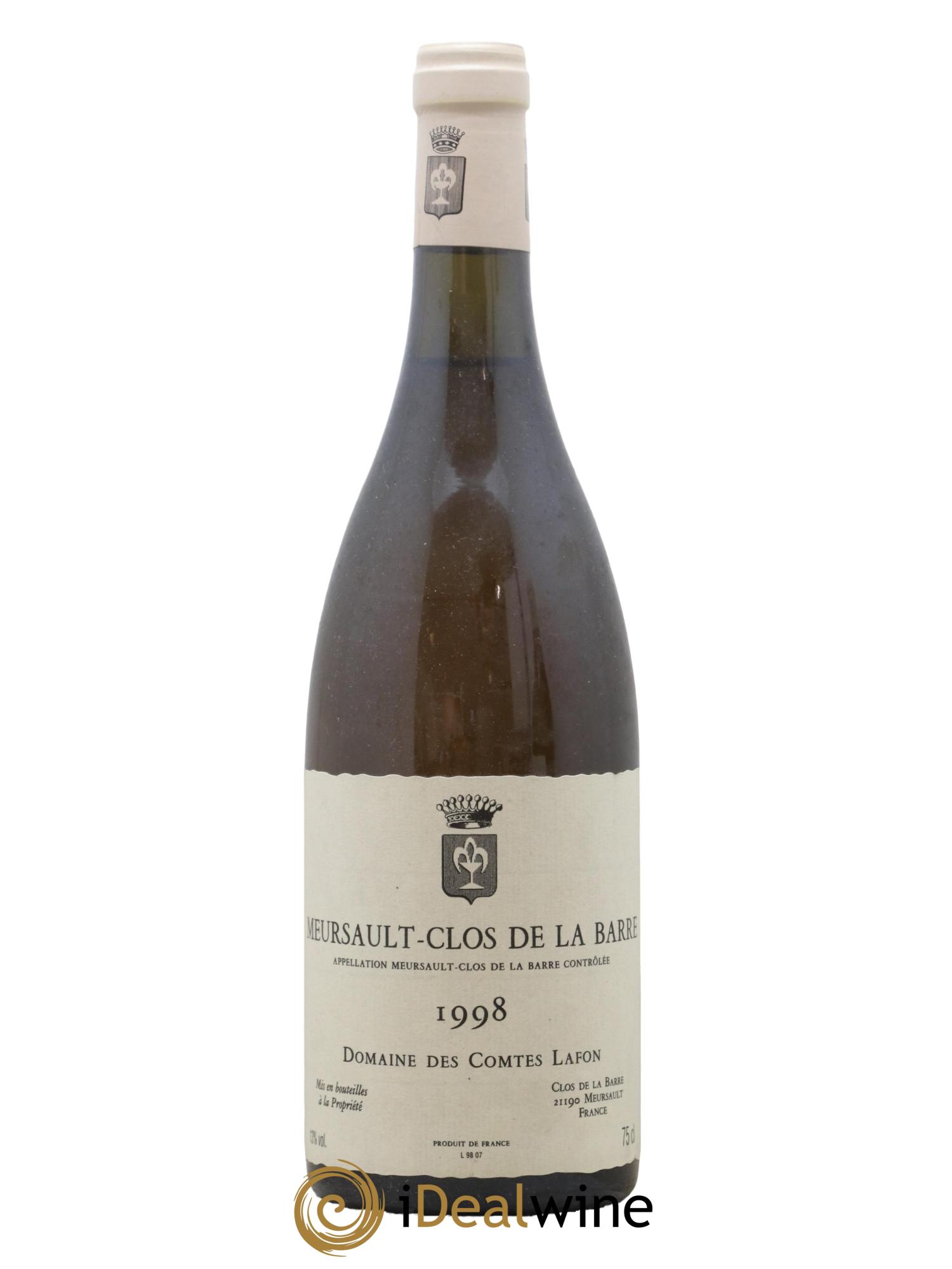 Meursault Clos de la Barre Comtes Lafon (Domaine des) 1998 - Posten von 1 Flasche - 0