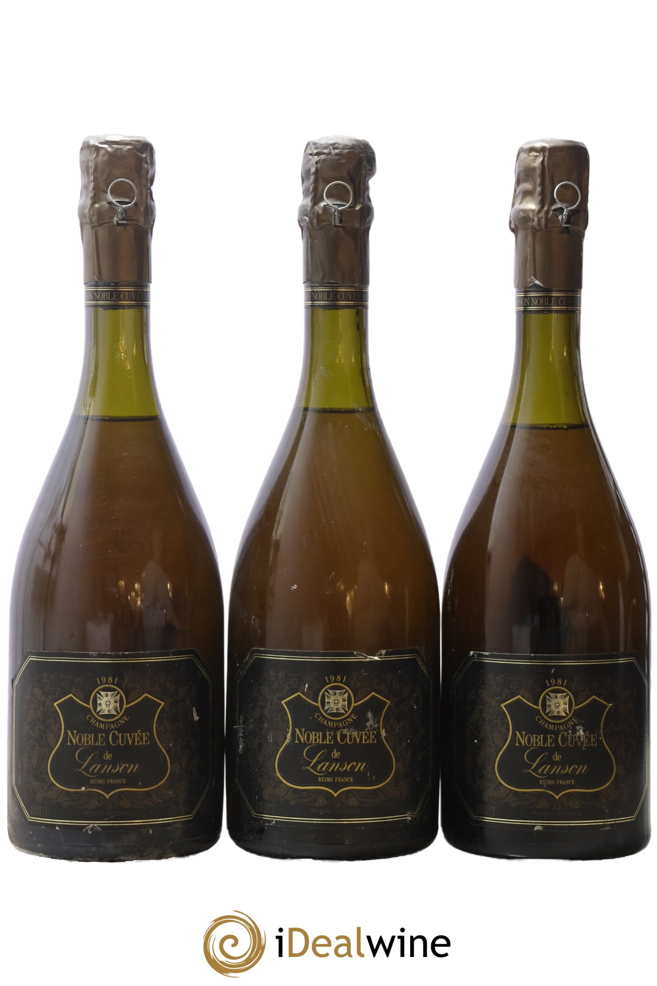 Noble Cuvée Brut Blanc de Blancs Lanson 1981 - Posten von 3 Flaschen - 0