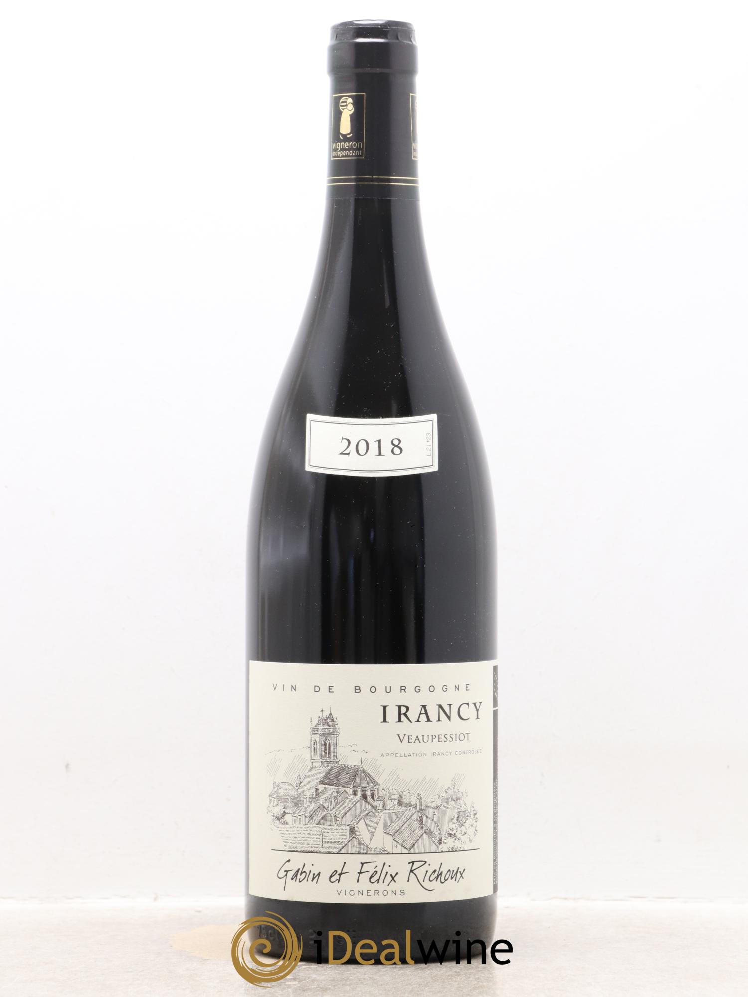 Irancy Veaupessiot Domaine Gabin et Félix Richoux 2018 - Lot de 1 bouteille - 0