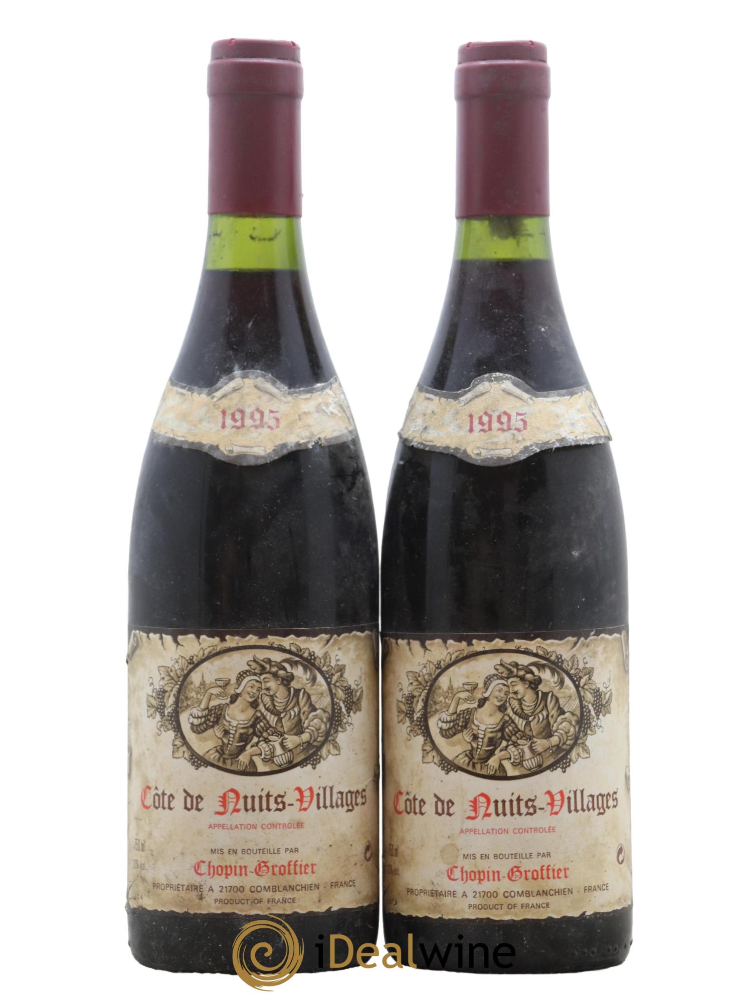 Côte de Nuits-Villages Chopin-Groffier 1995 - Lot de 2 bouteilles - 0
